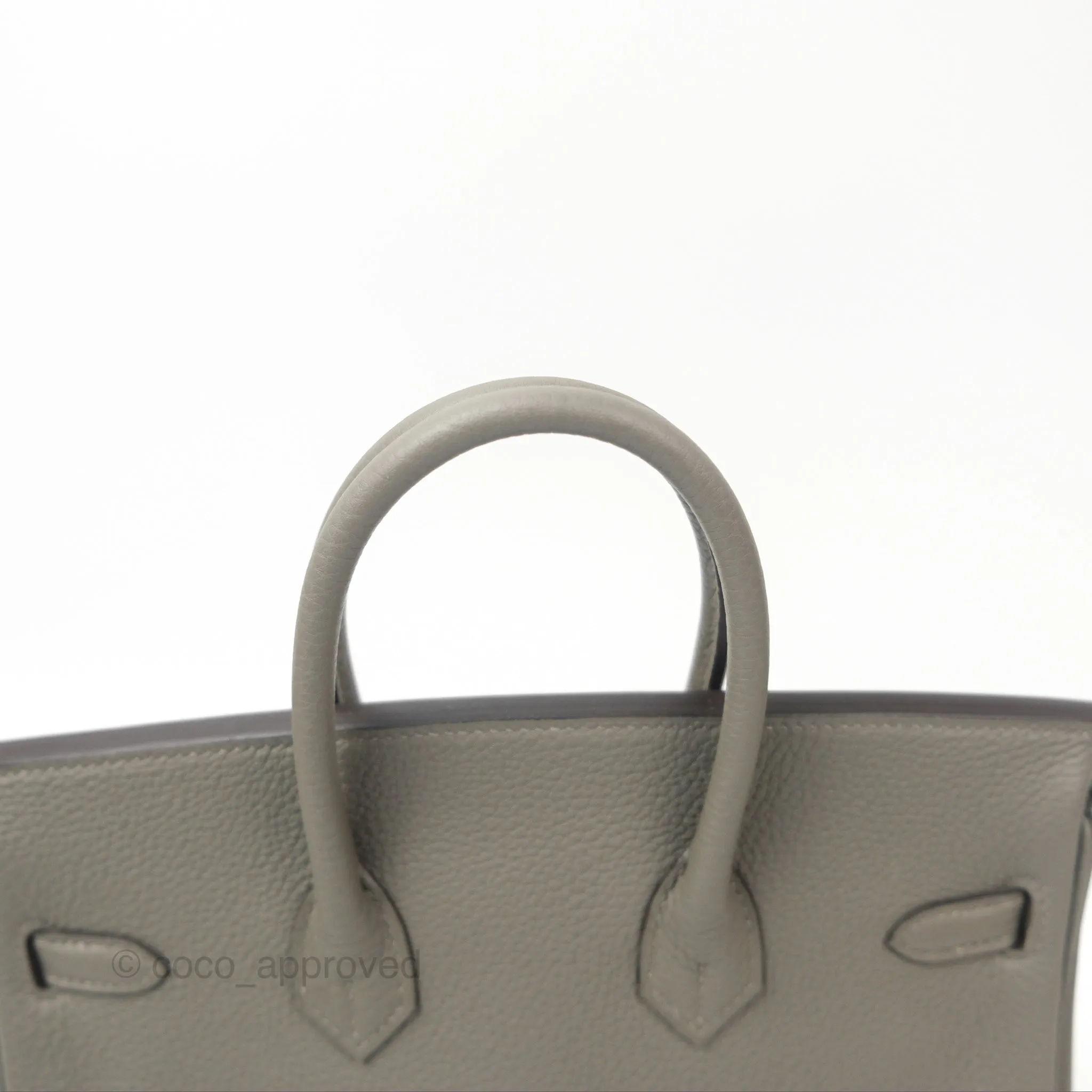 Hermes Birkin 25 Retourne Gris Meyer 0L Togo Gold Hardware