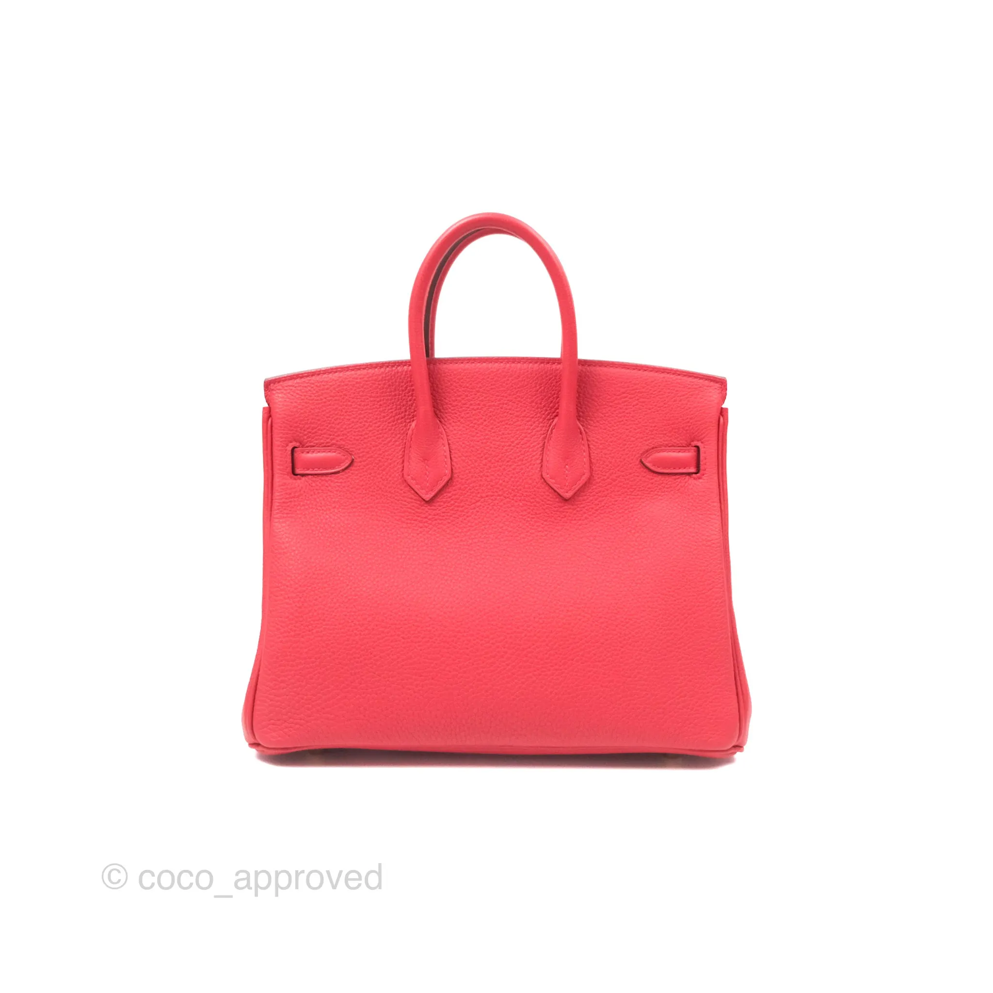 Hermes Birkin 25 Retourne Red Togo Gold Hardware