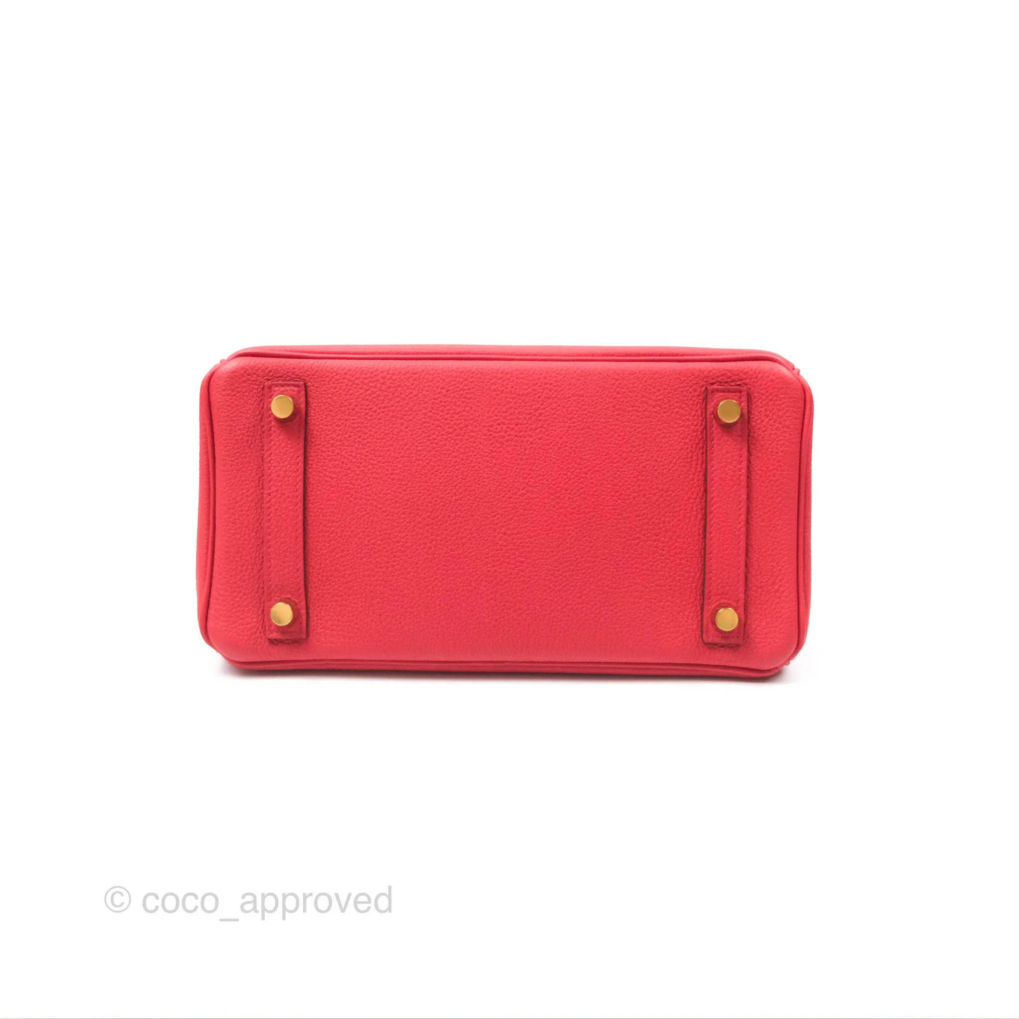 Hermes Birkin 25 Retourne Red Togo Gold Hardware