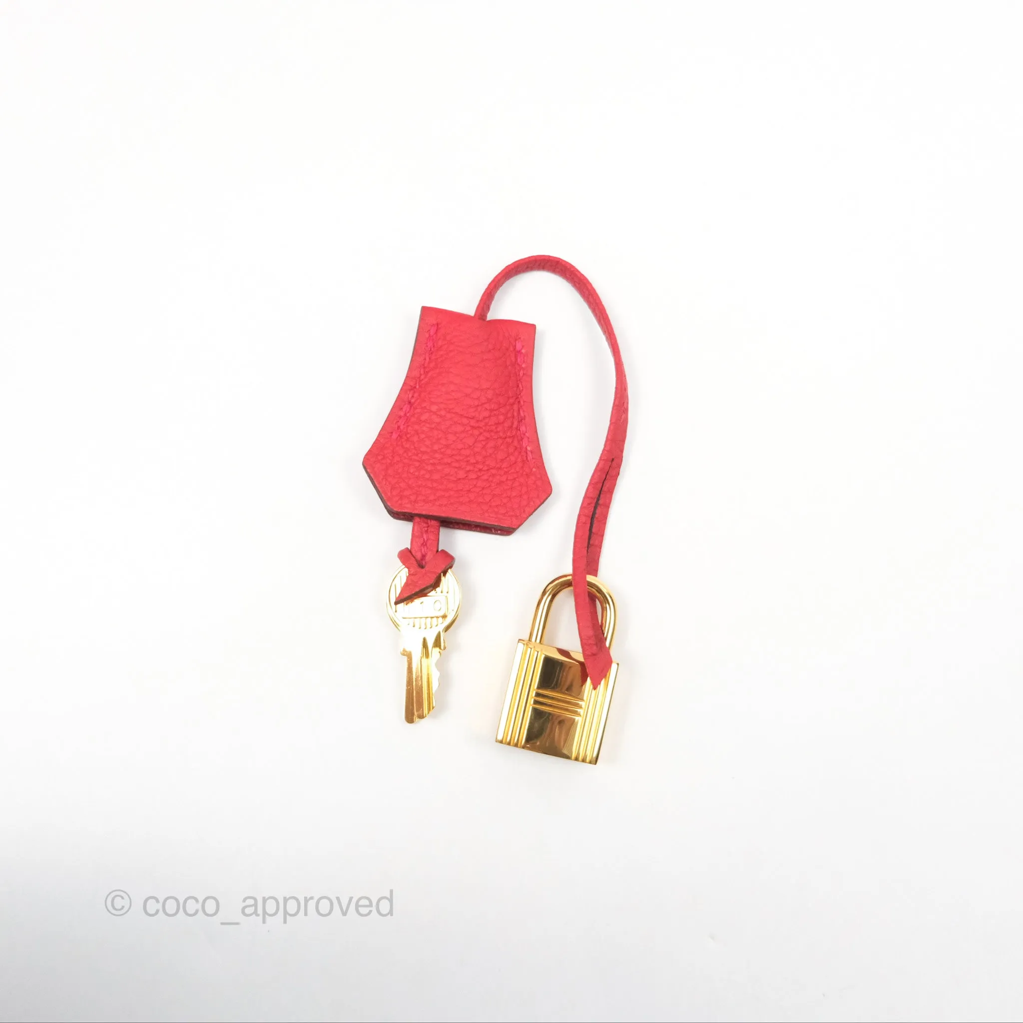 Hermes Birkin 25 Retourne Red Togo Gold Hardware