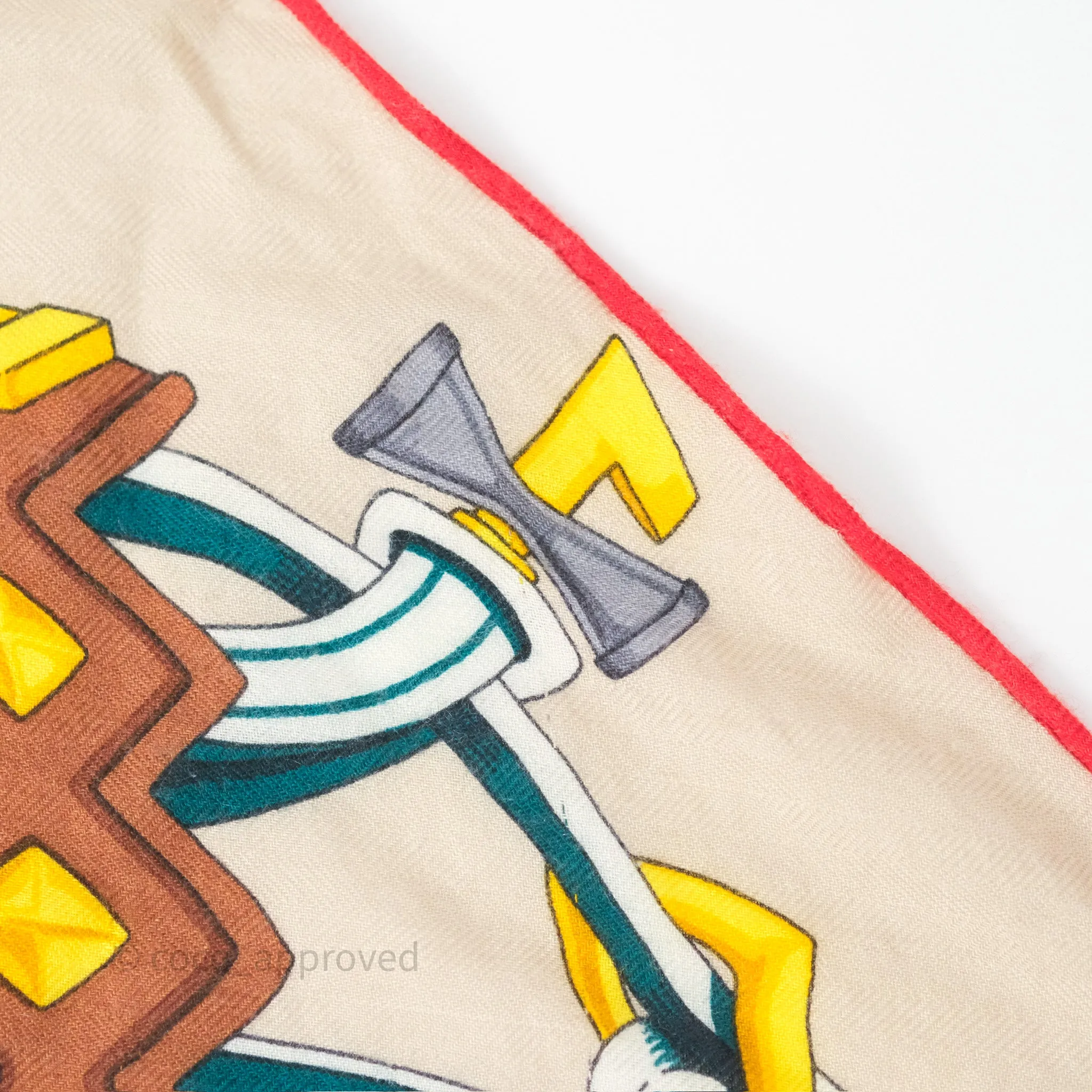 Hermes Brides et Destin Giant Triangle Scarf 94x188cm Cashmere Silk