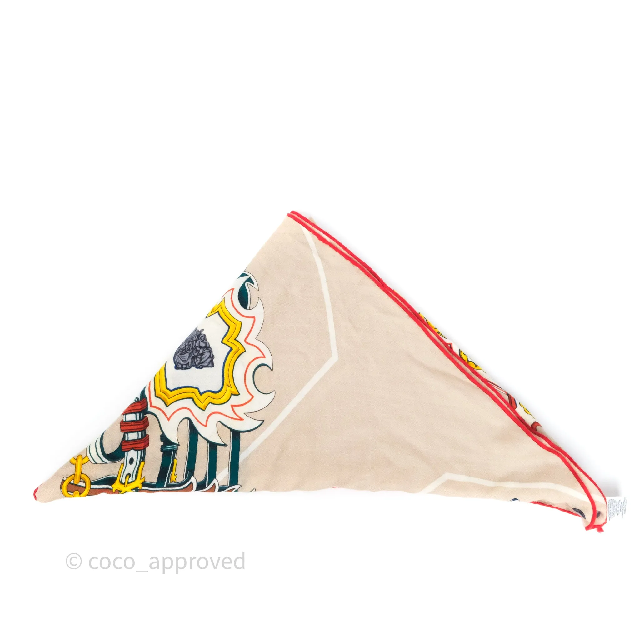 Hermes Brides et Destin Giant Triangle Scarf 94x188cm Cashmere Silk