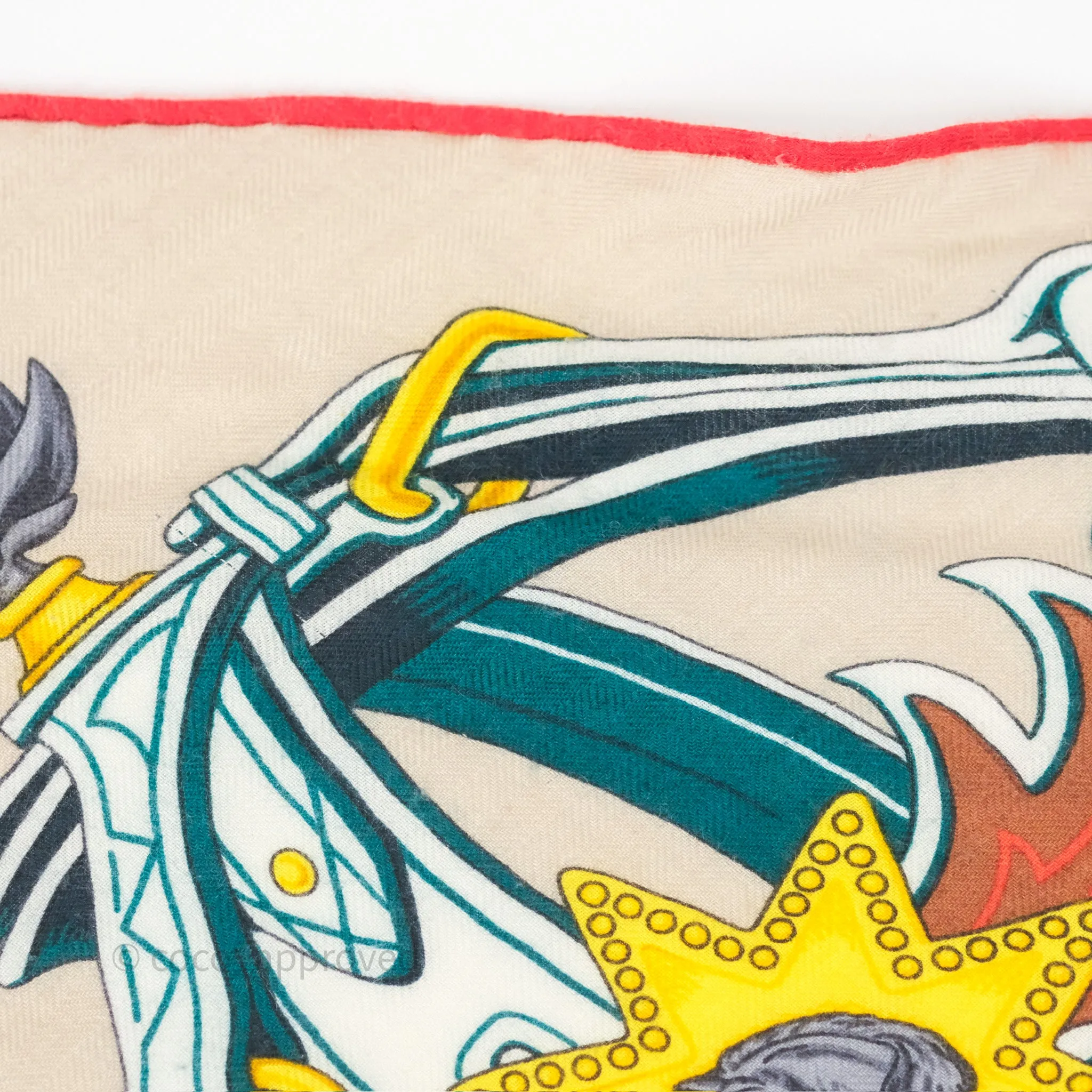 Hermes Brides et Destin Giant Triangle Scarf 94x188cm Cashmere Silk
