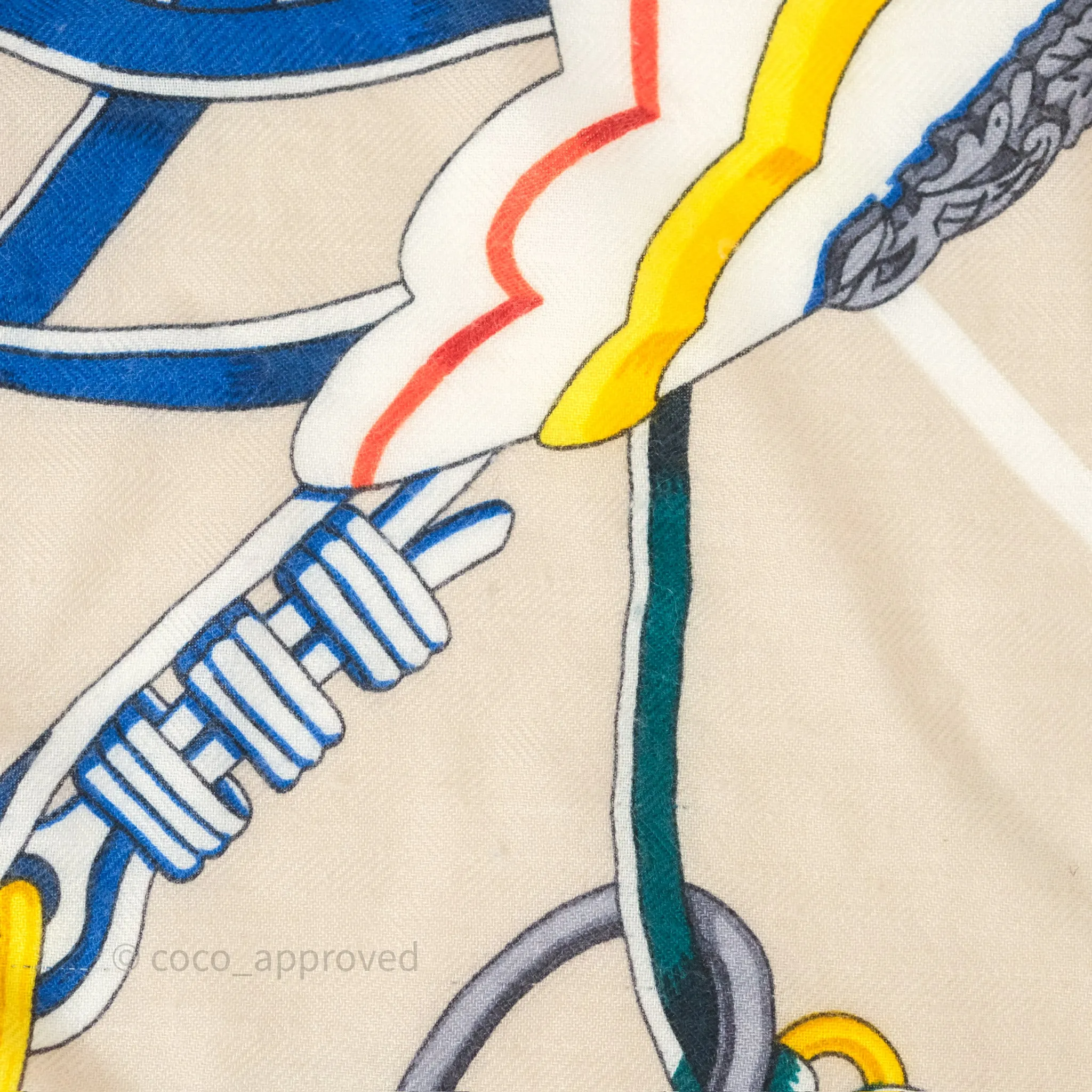 Hermes Brides et Destin Giant Triangle Scarf 94x188cm Cashmere Silk