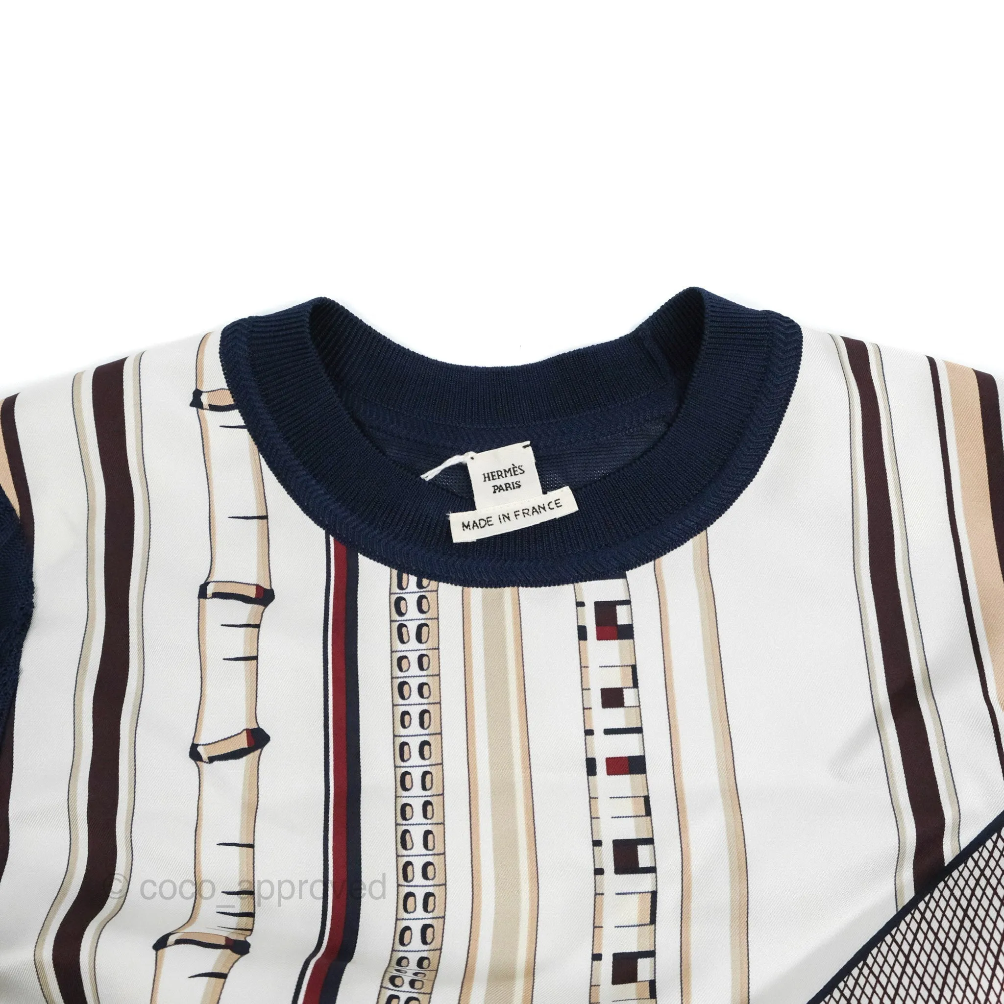 Hermes Cannes et Cannes Long-sleeve Twillaine Sweater Size 34