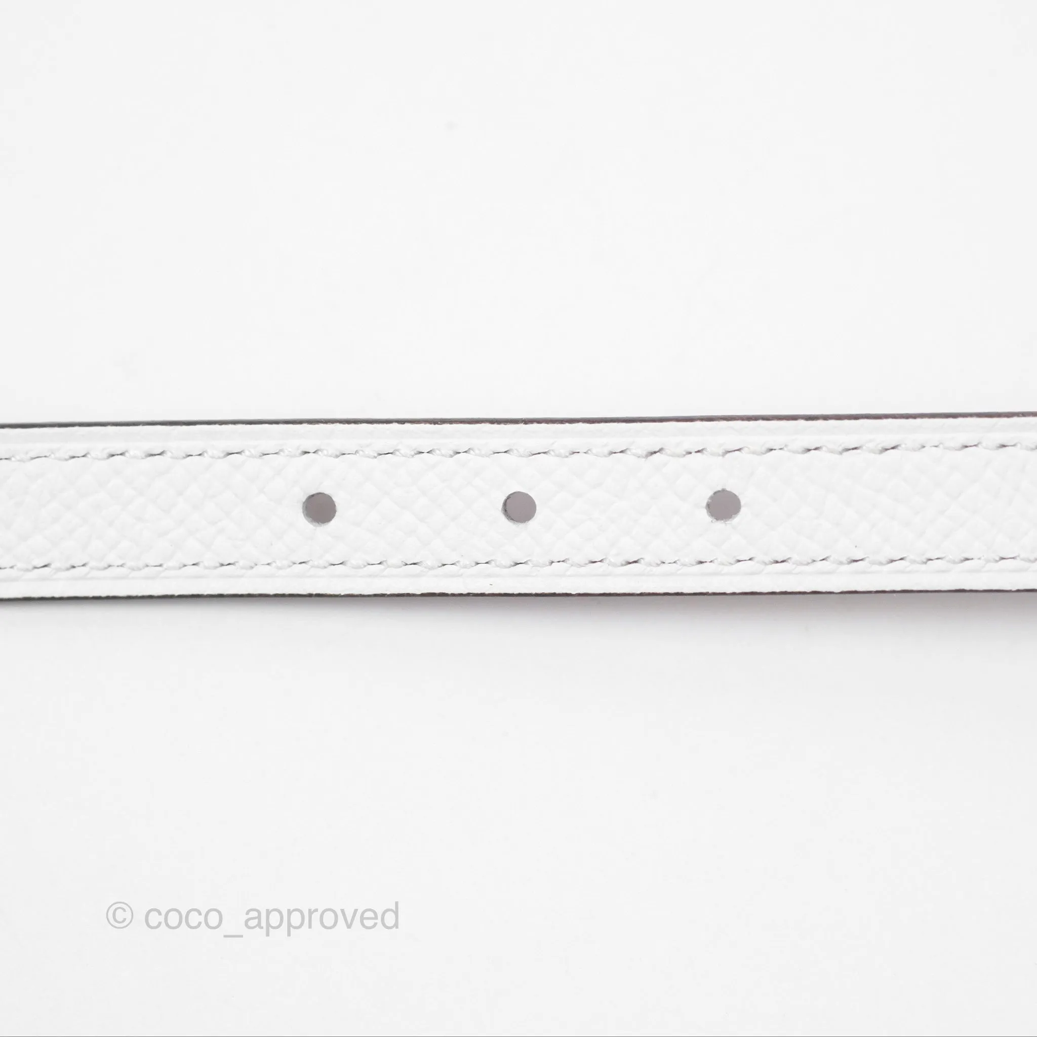 Hermes Carrousel Belt Buckle & Reversible Leather Strap 13mm Gold / Blanc