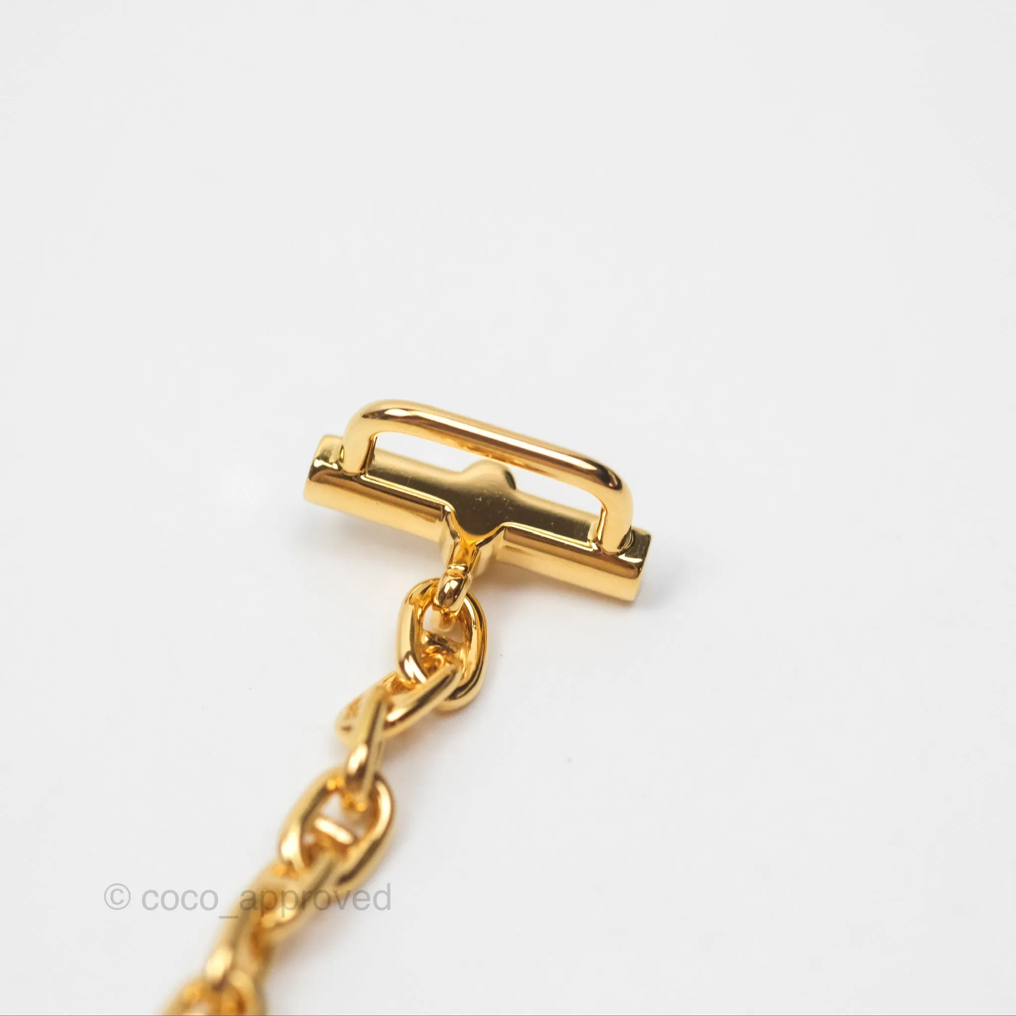 Hermes Carrousel Belt Buckle & Reversible Leather Strap 13mm Gold / Blanc