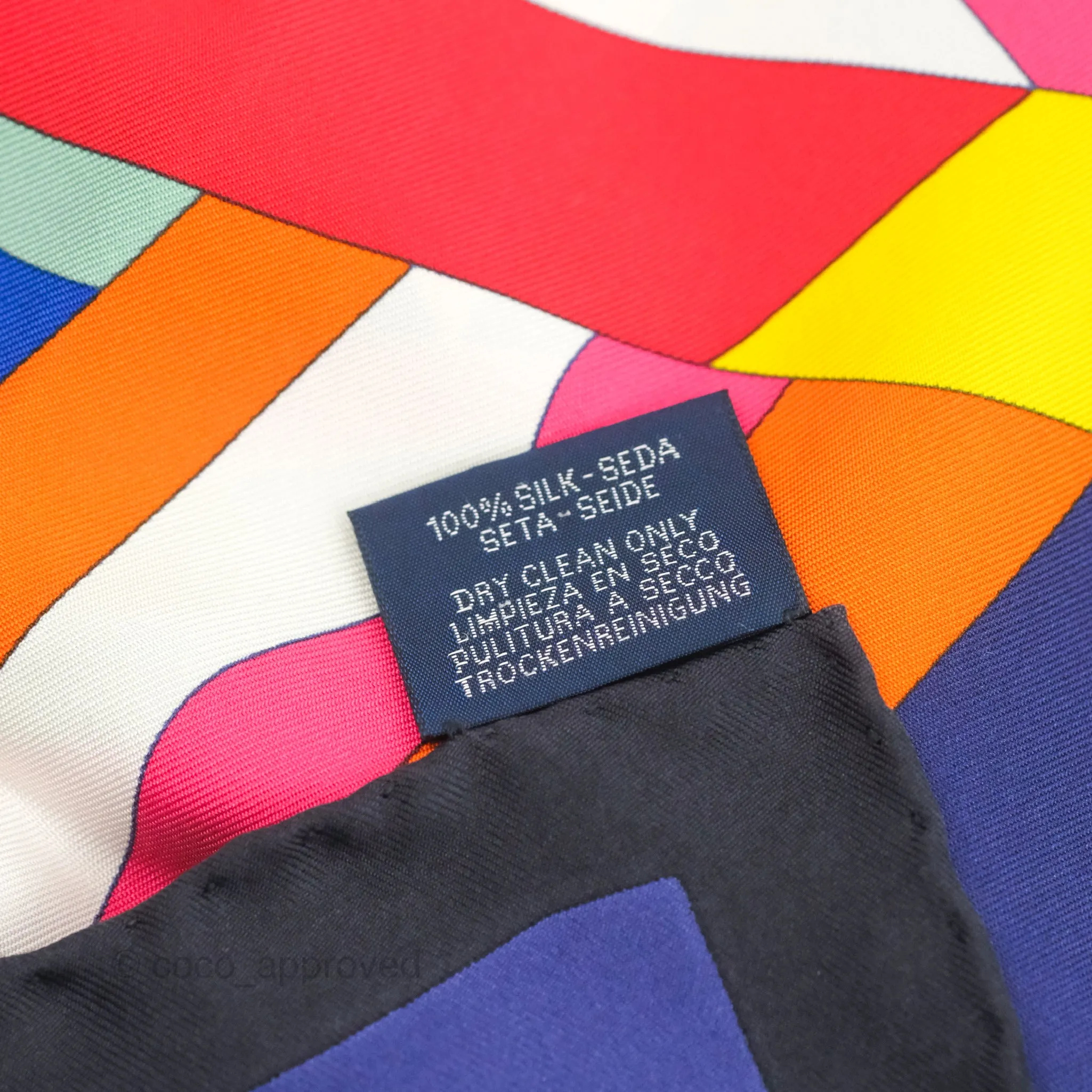 Hermes Cheval De Fete Scarf 90 Indigo /Jaune Vif / Multicolor