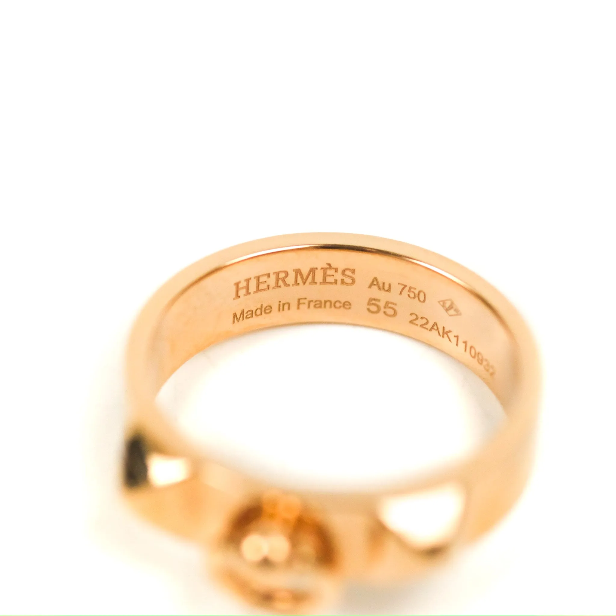 Hermes Collier de Chien Ring PM Rose Gold Size 55