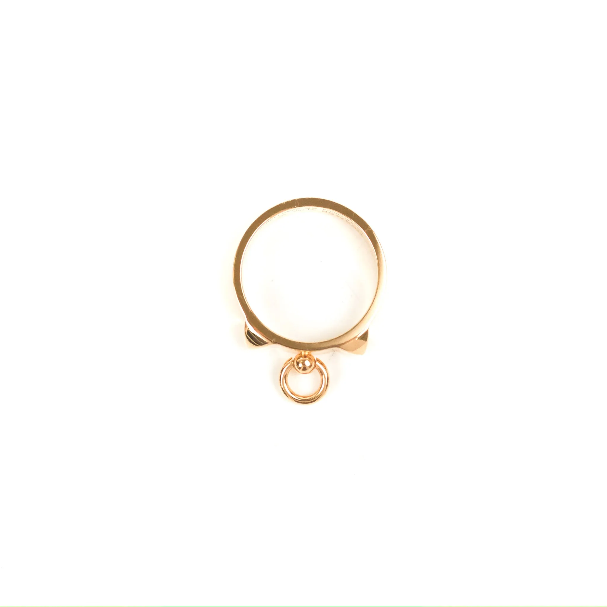 Hermes Collier de Chien Ring PM Rose Gold Size 55
