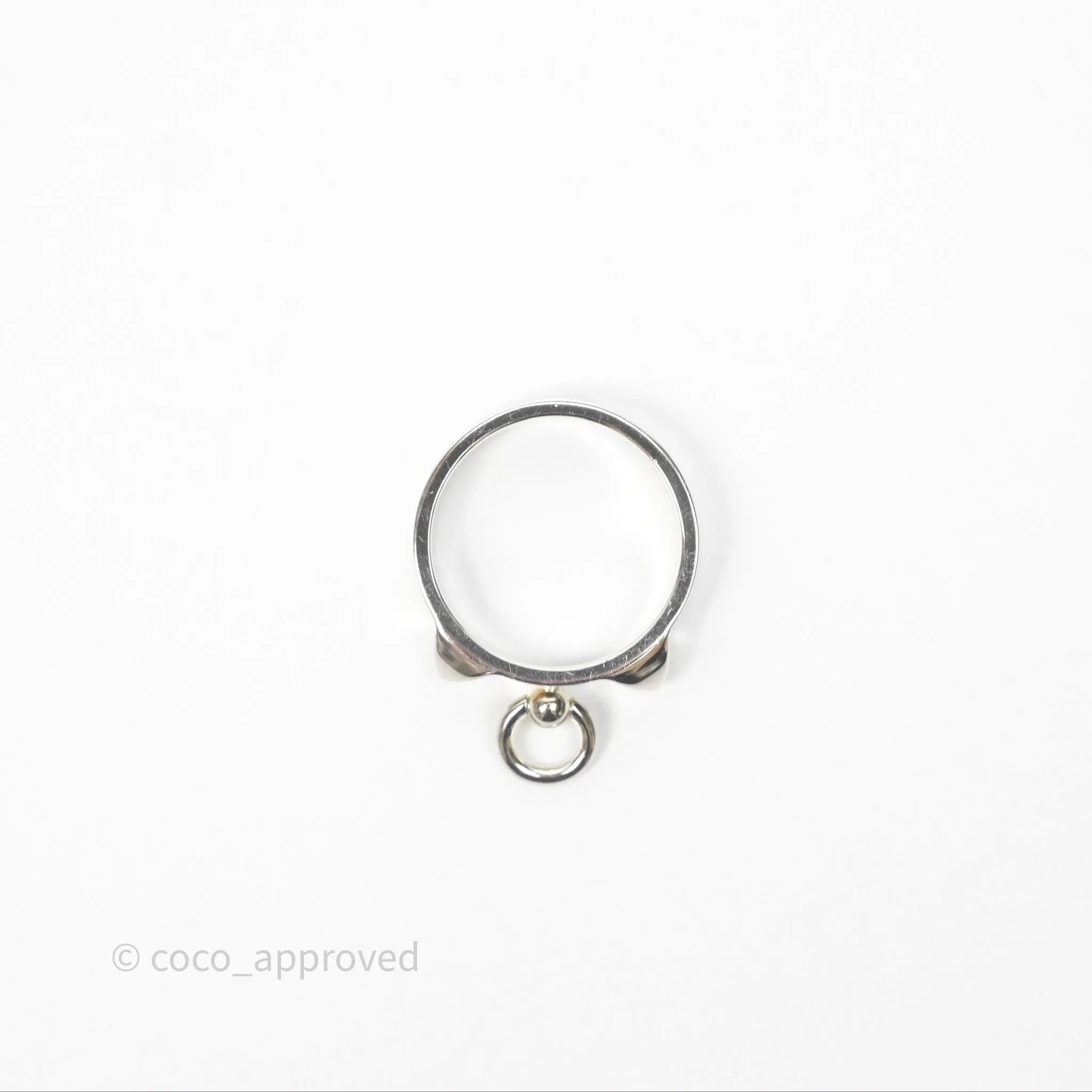 Hermes Collier de Chien Ring PM Sterling Silver Size 51