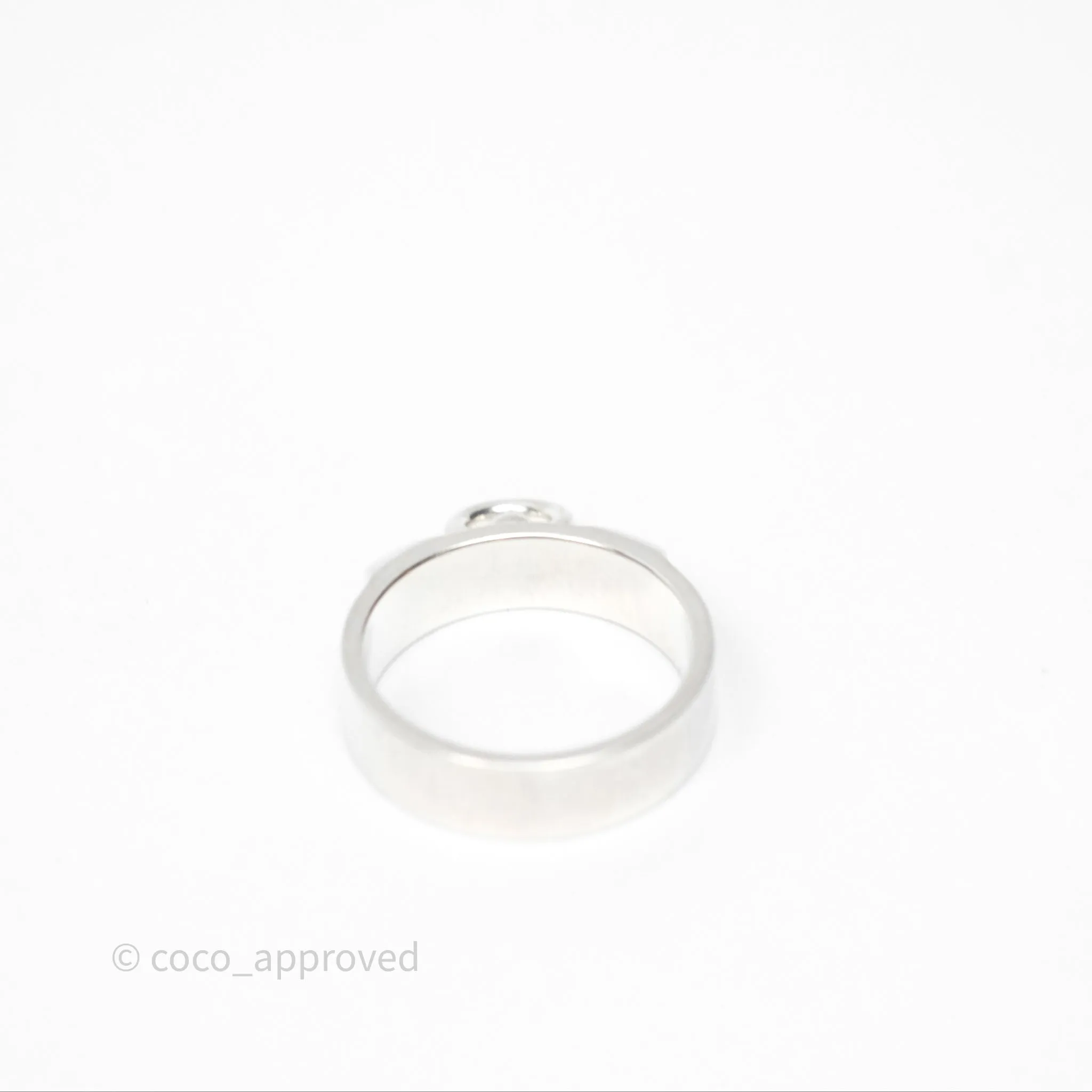Hermes Collier de Chien Ring PM Sterling Silver Size 51