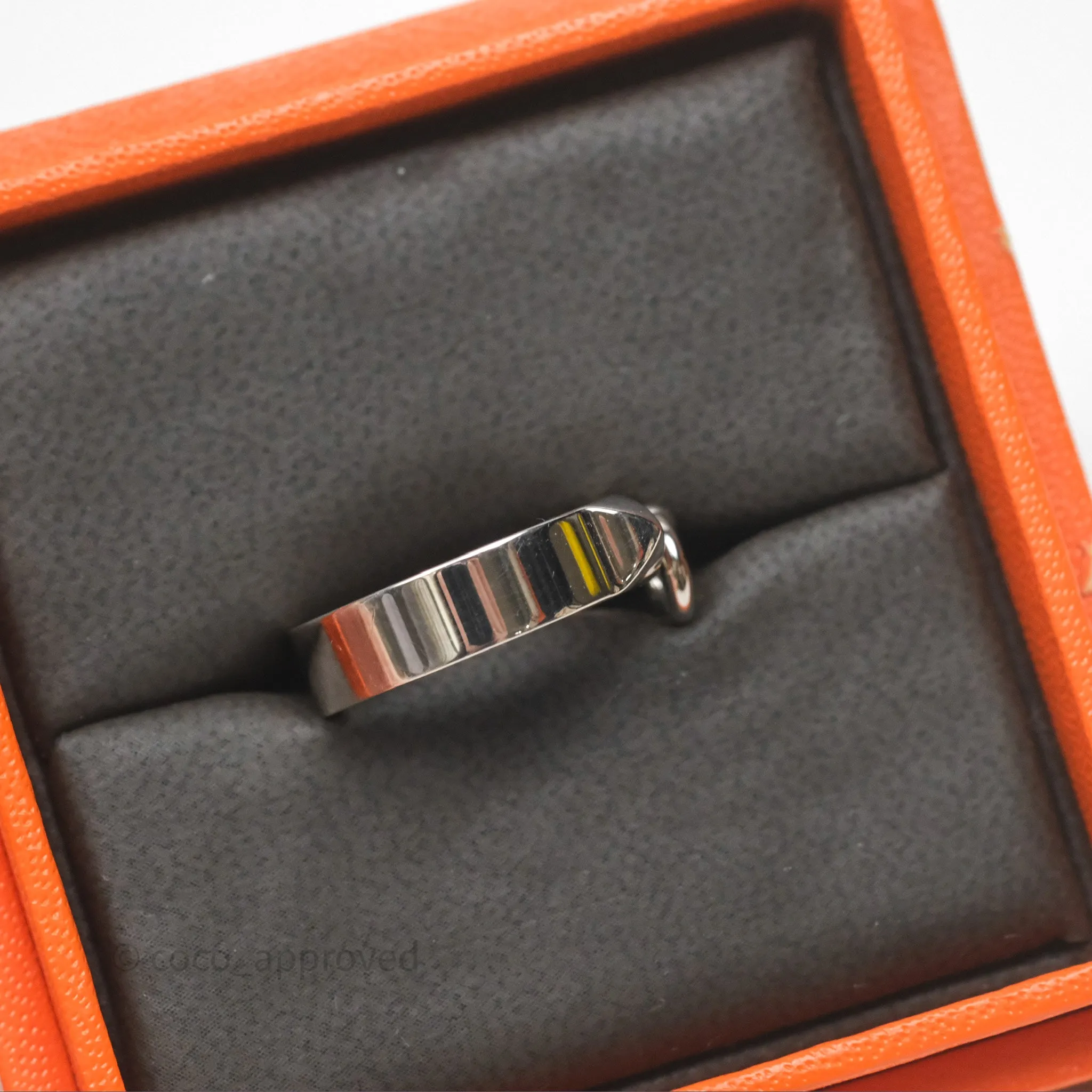 Hermes Collier de Chien Ring PM Sterling Silver Size 51