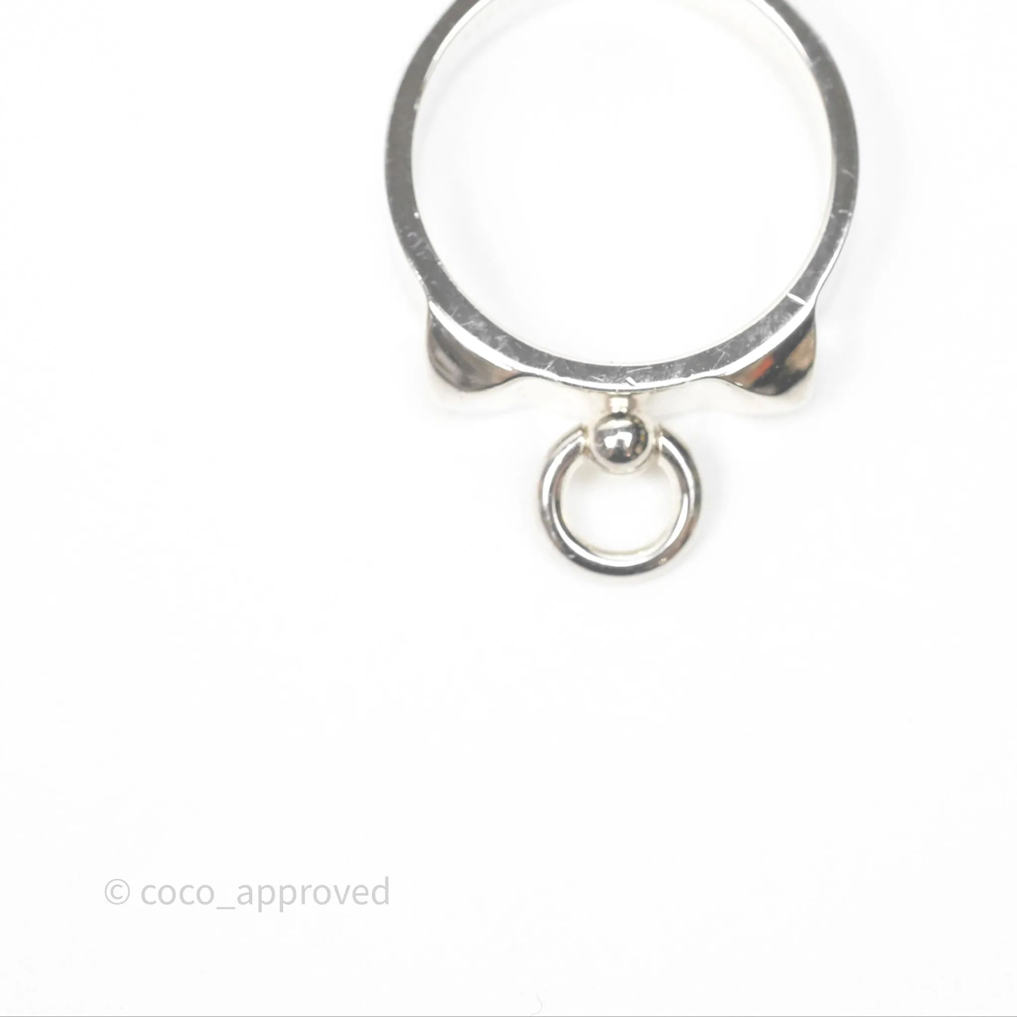 Hermes Collier de Chien Ring PM Sterling Silver Size 51