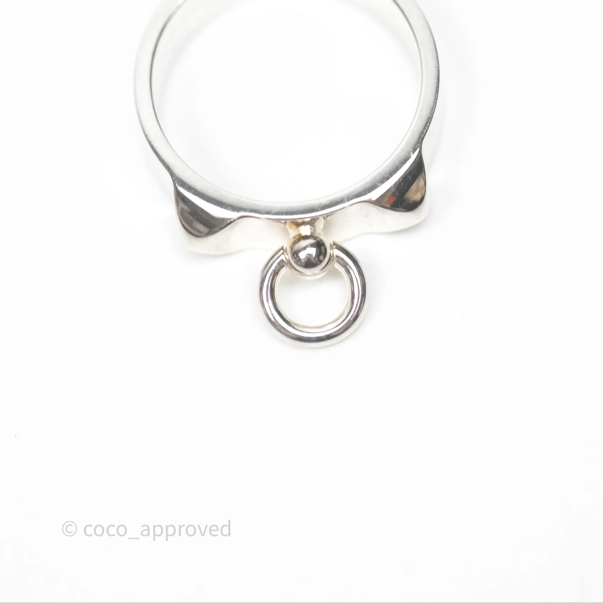 Hermes Collier de Chien Ring PM Sterling Silver Size 51