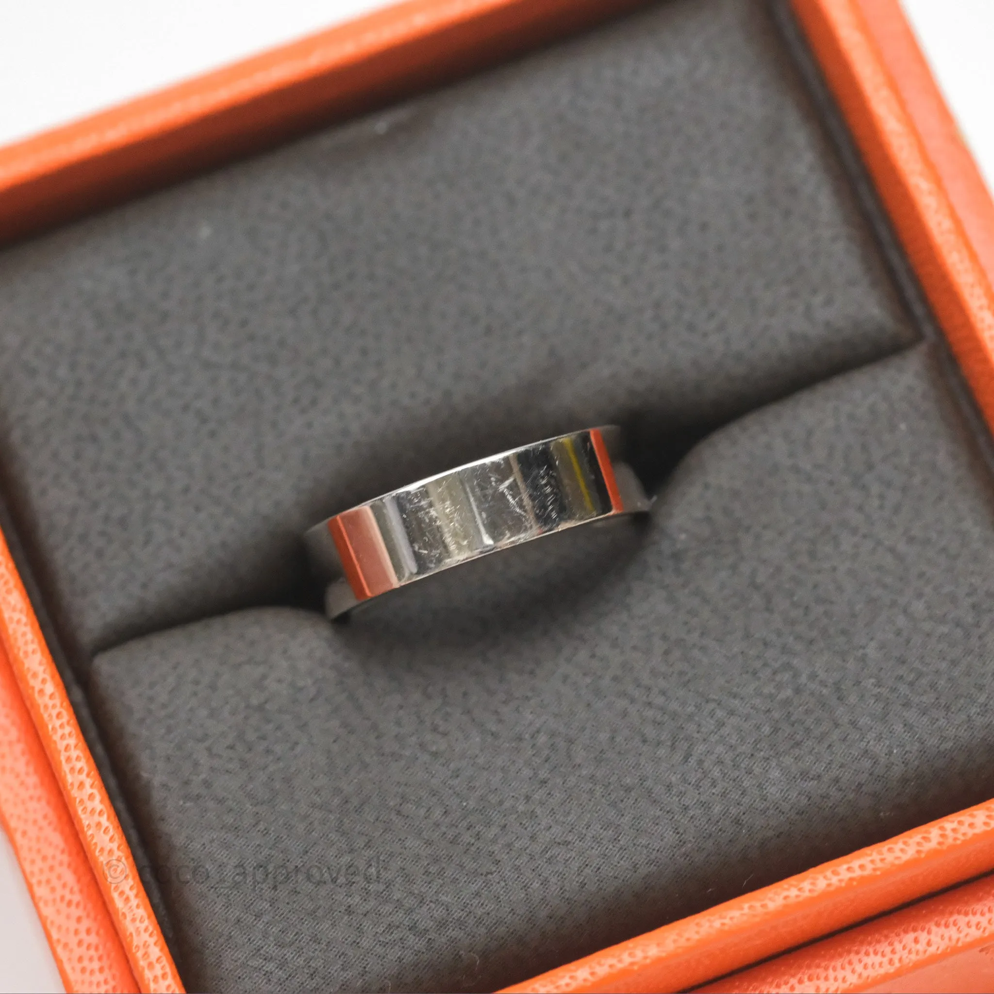 Hermes Collier de Chien Ring PM Sterling Silver Size 51