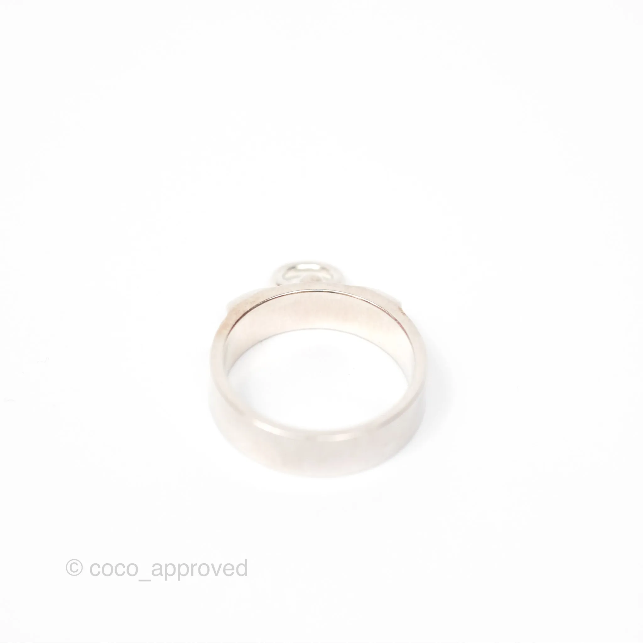 Hermes Collier de Chien Ring PM Sterling Silver Size 52