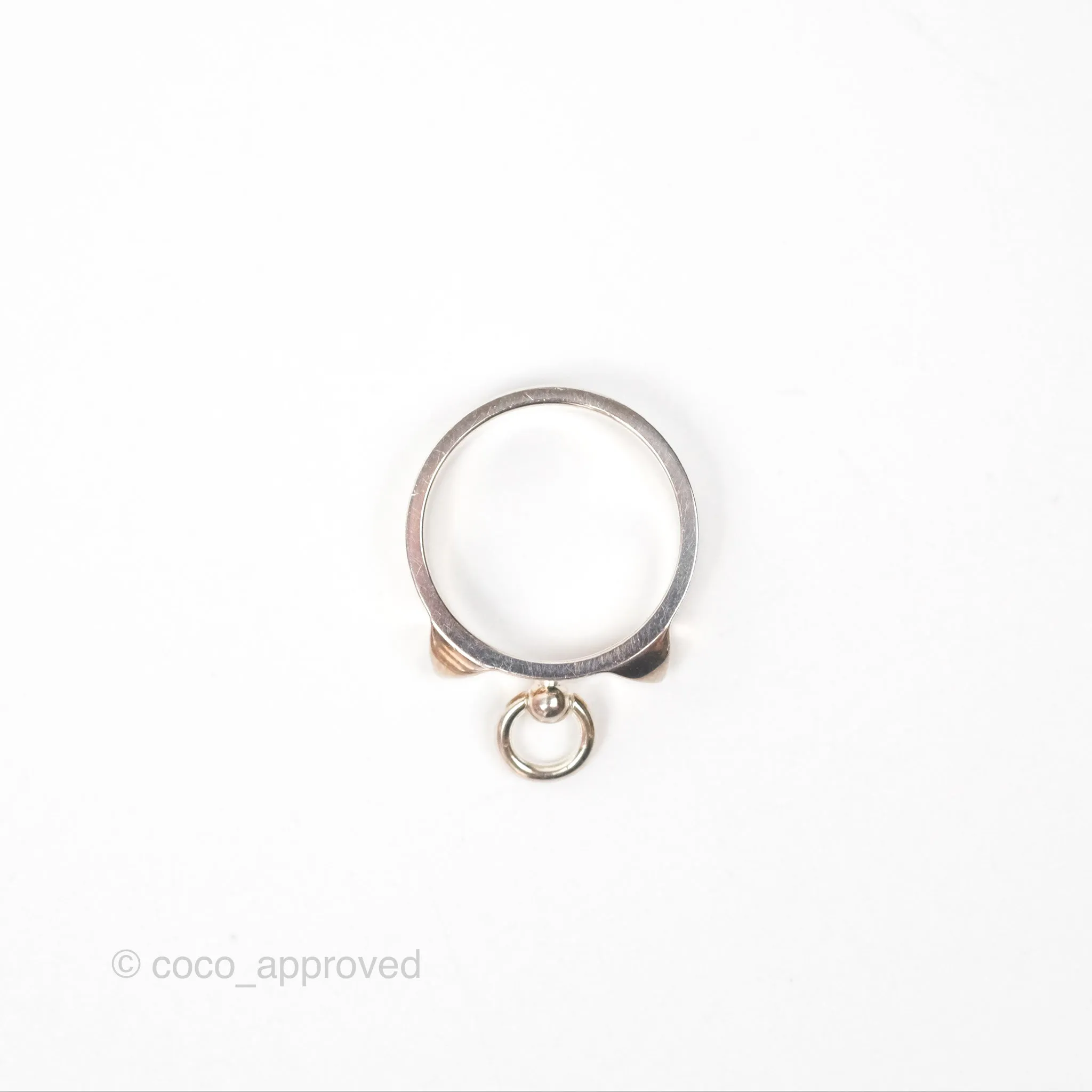 Hermes Collier de Chien Ring PM Sterling Silver Size 52