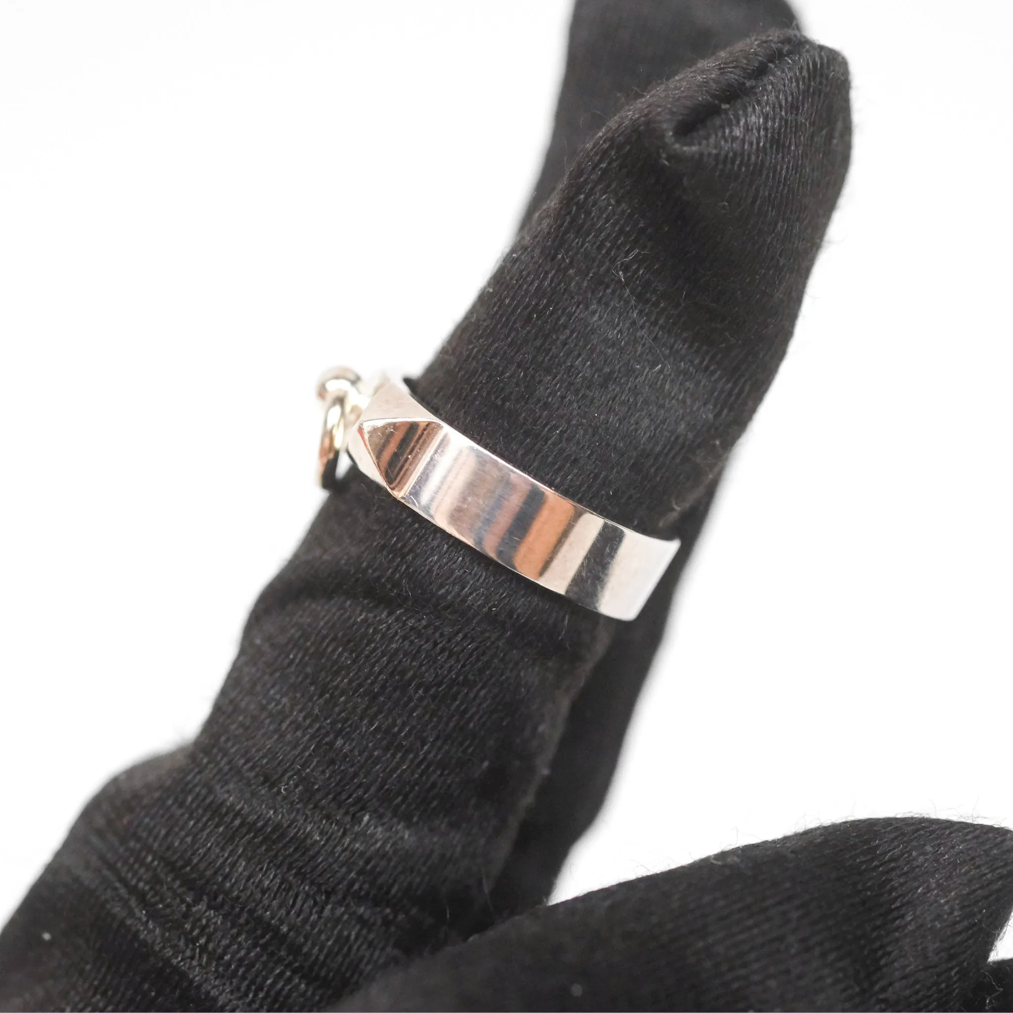 Hermes Collier de Chien Ring PM Sterling Silver Size 52