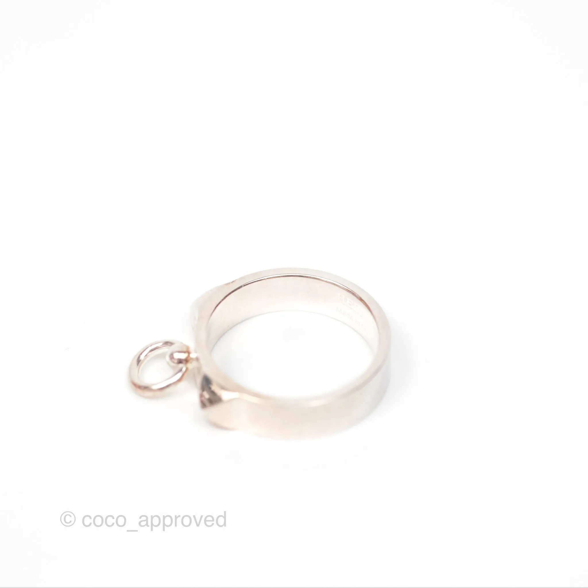 Hermes Collier de Chien Ring PM Sterling Silver Size 52