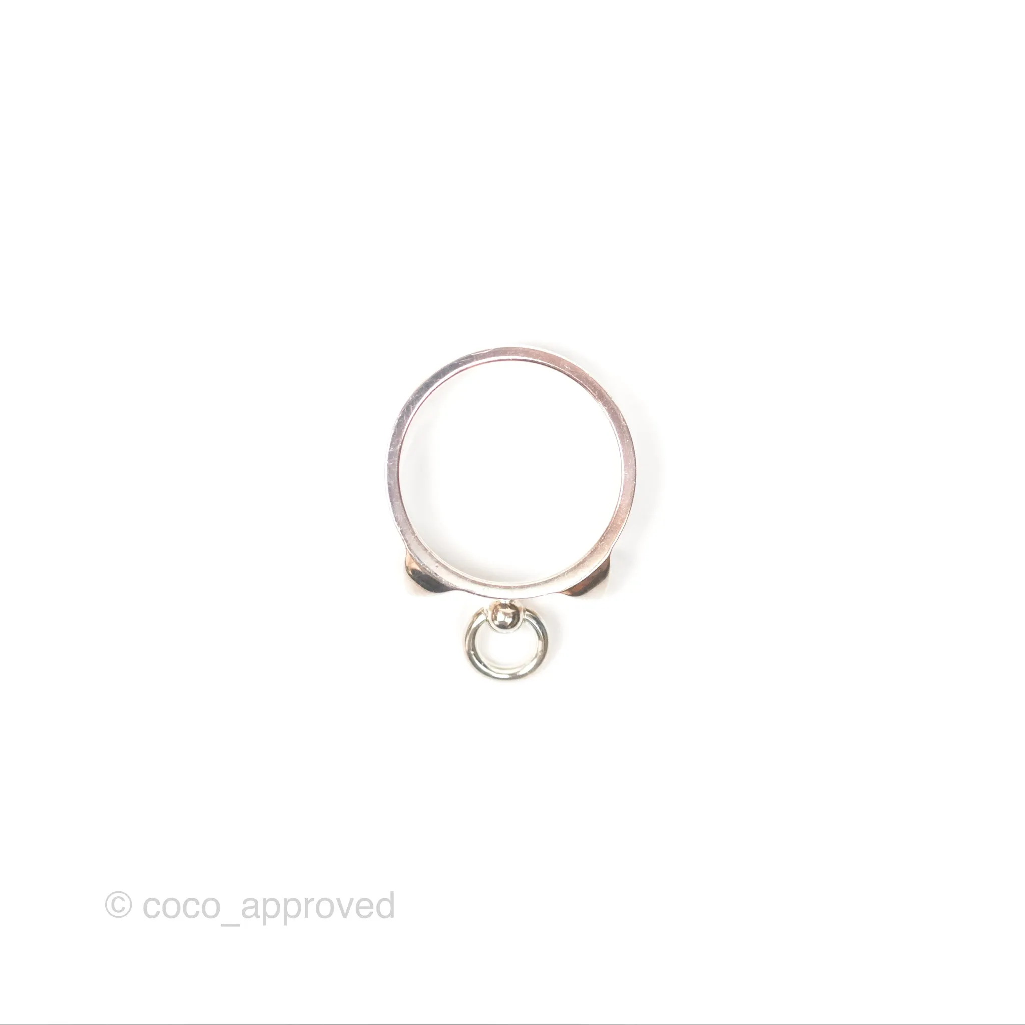 Hermes Collier de Chien Ring PM Sterling Silver Size 52