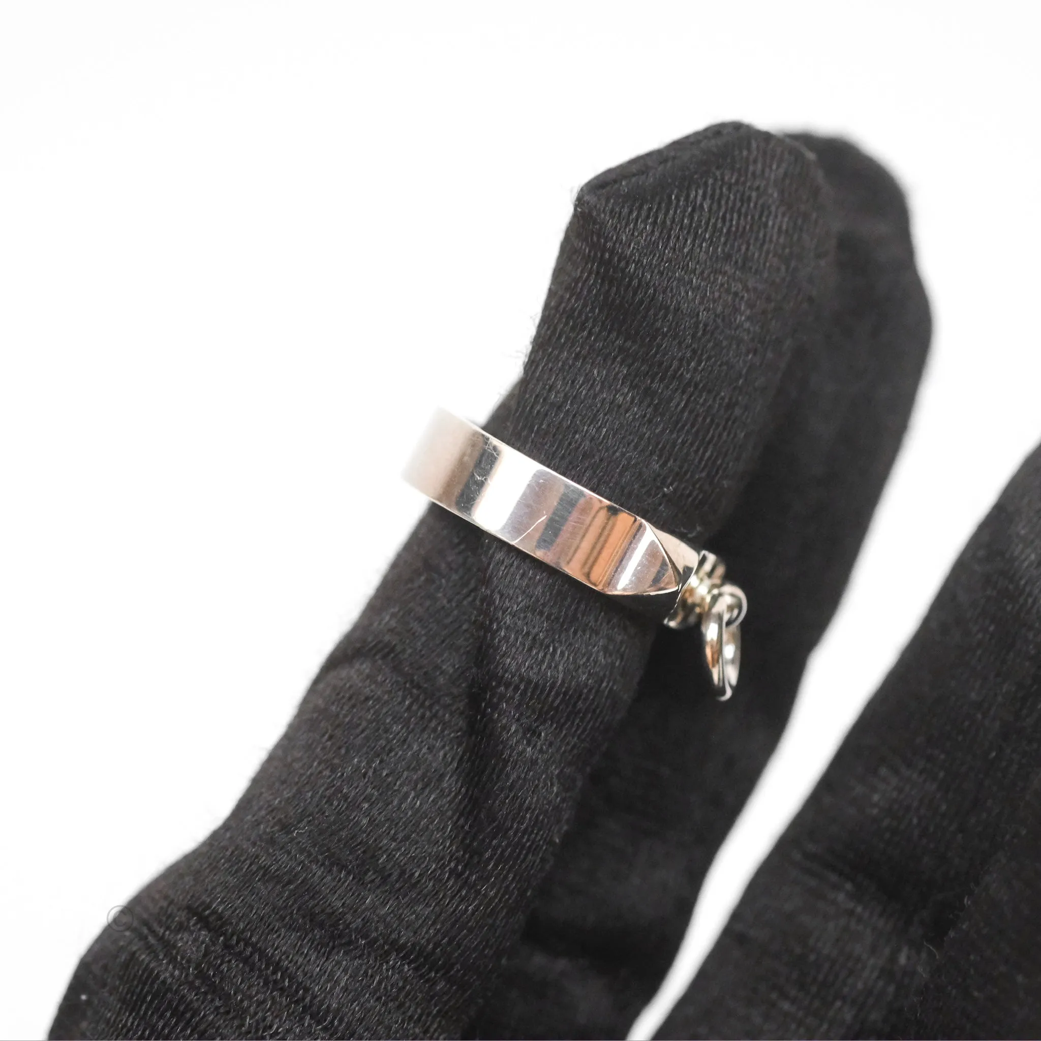 Hermes Collier de Chien Ring PM Sterling Silver Size 52