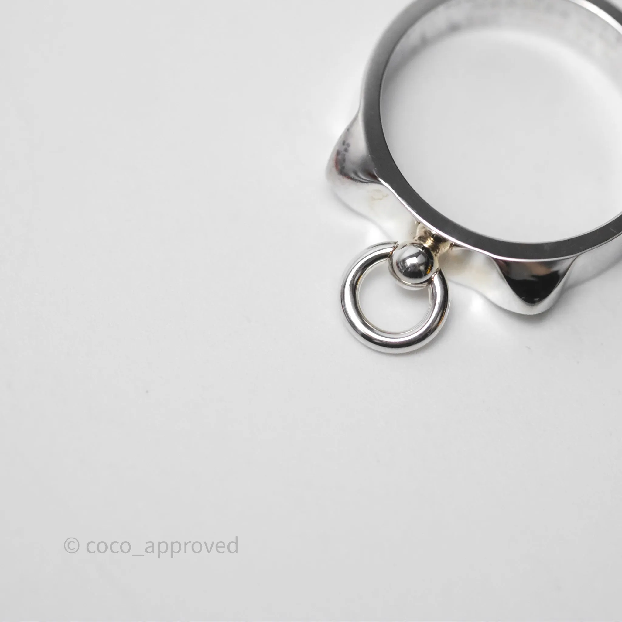 Hermes Collier de Chien Ring PM Sterling Silver Size 53