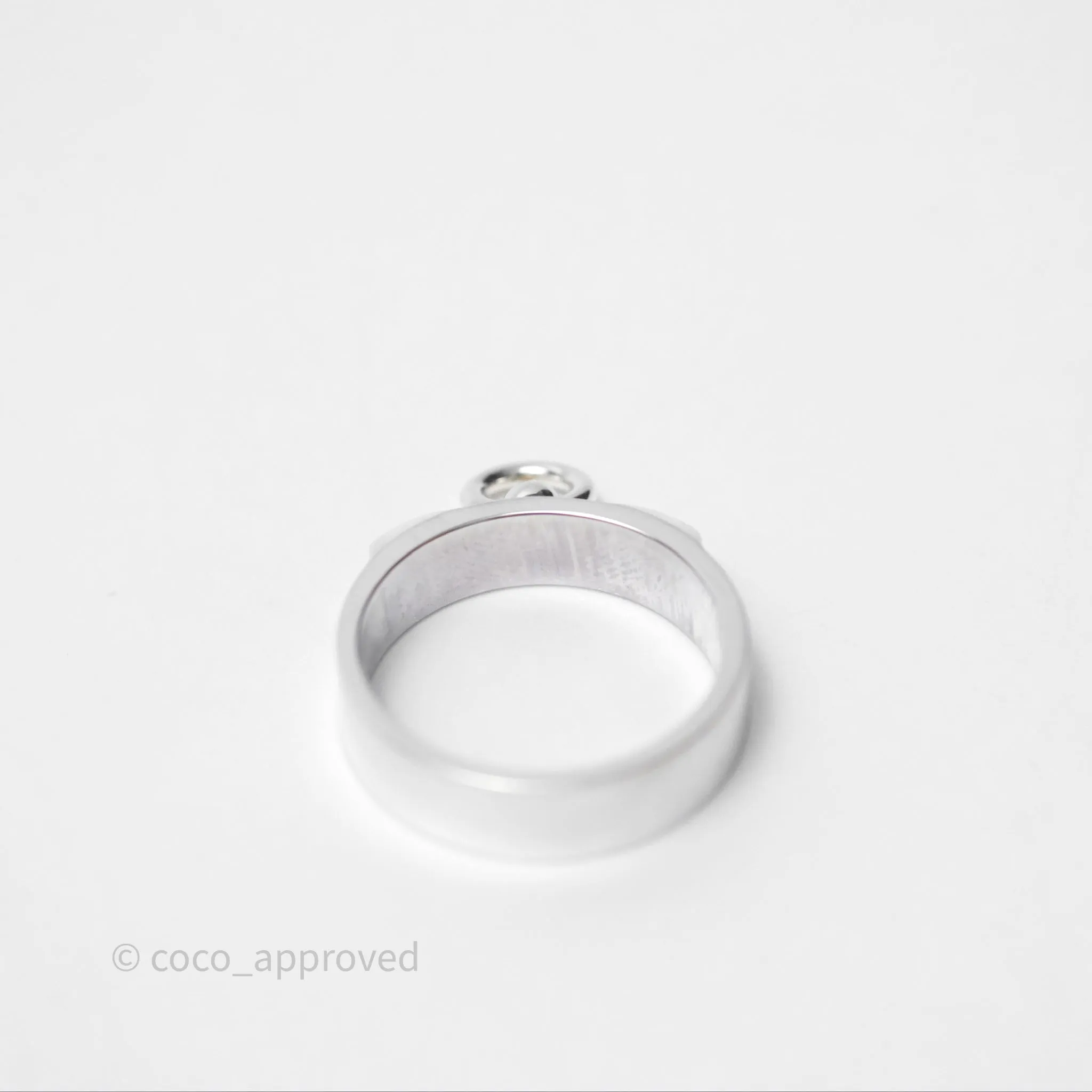 Hermes Collier de Chien Ring PM Sterling Silver Size 53