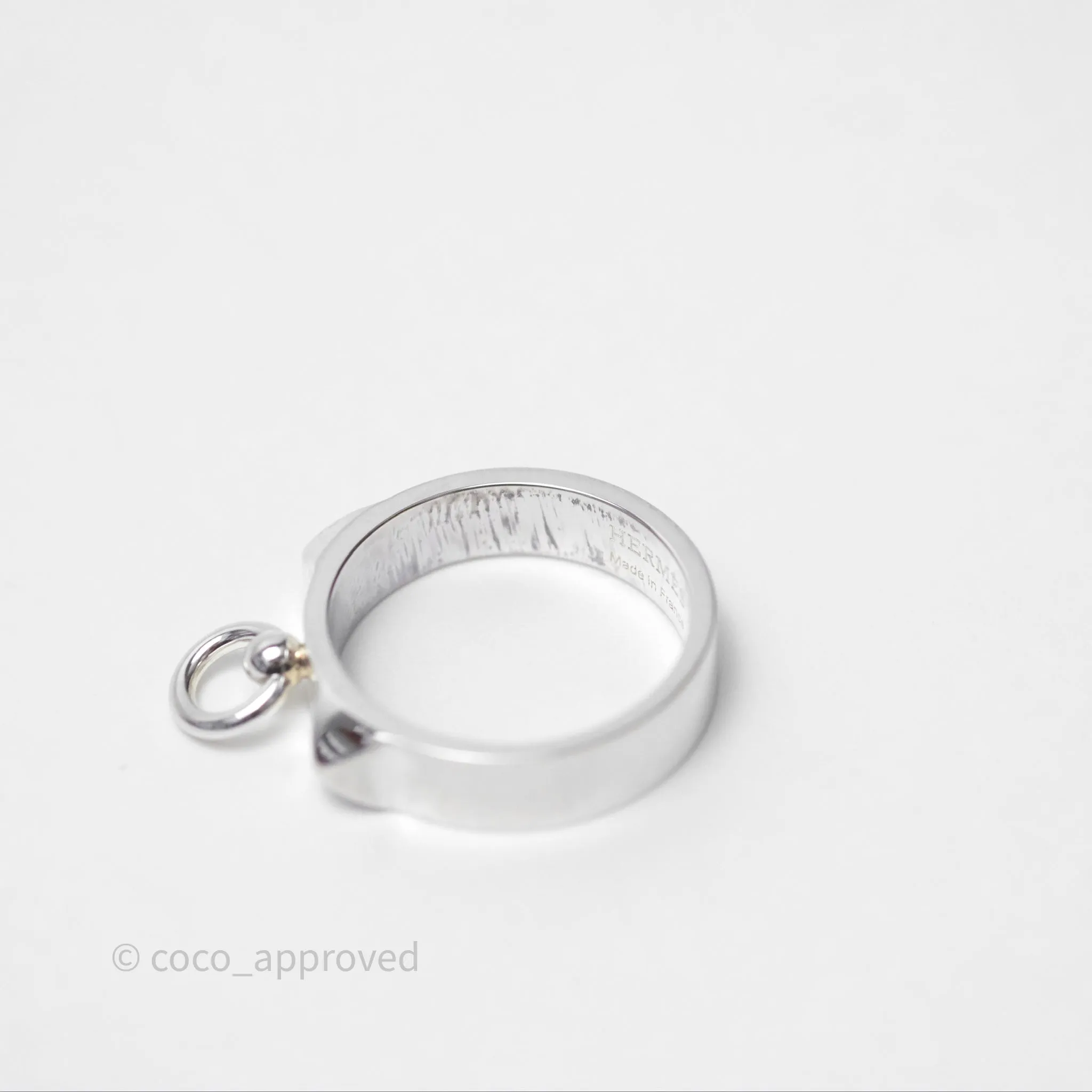 Hermes Collier de Chien Ring PM Sterling Silver Size 53