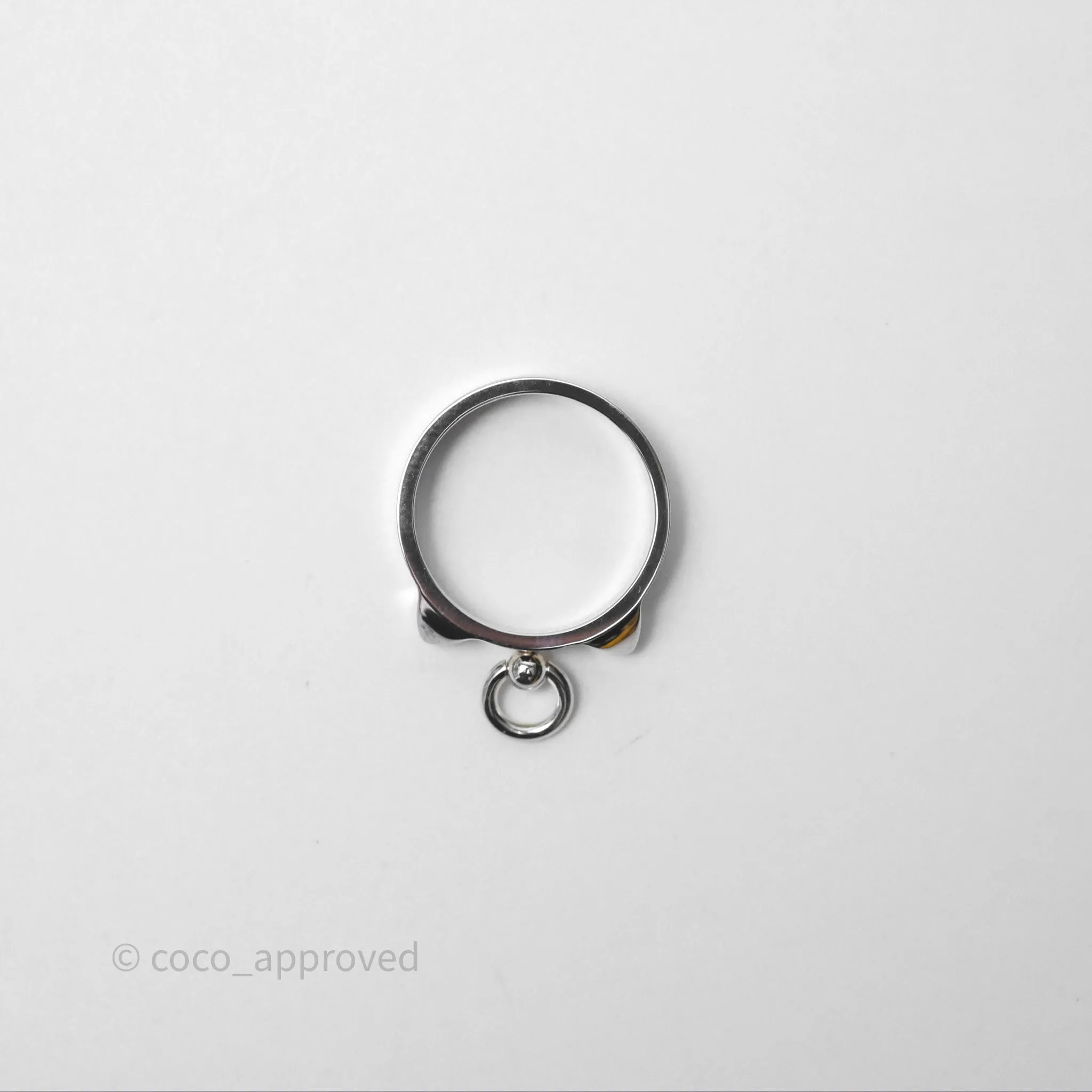 Hermes Collier de Chien Ring PM Sterling Silver Size 53