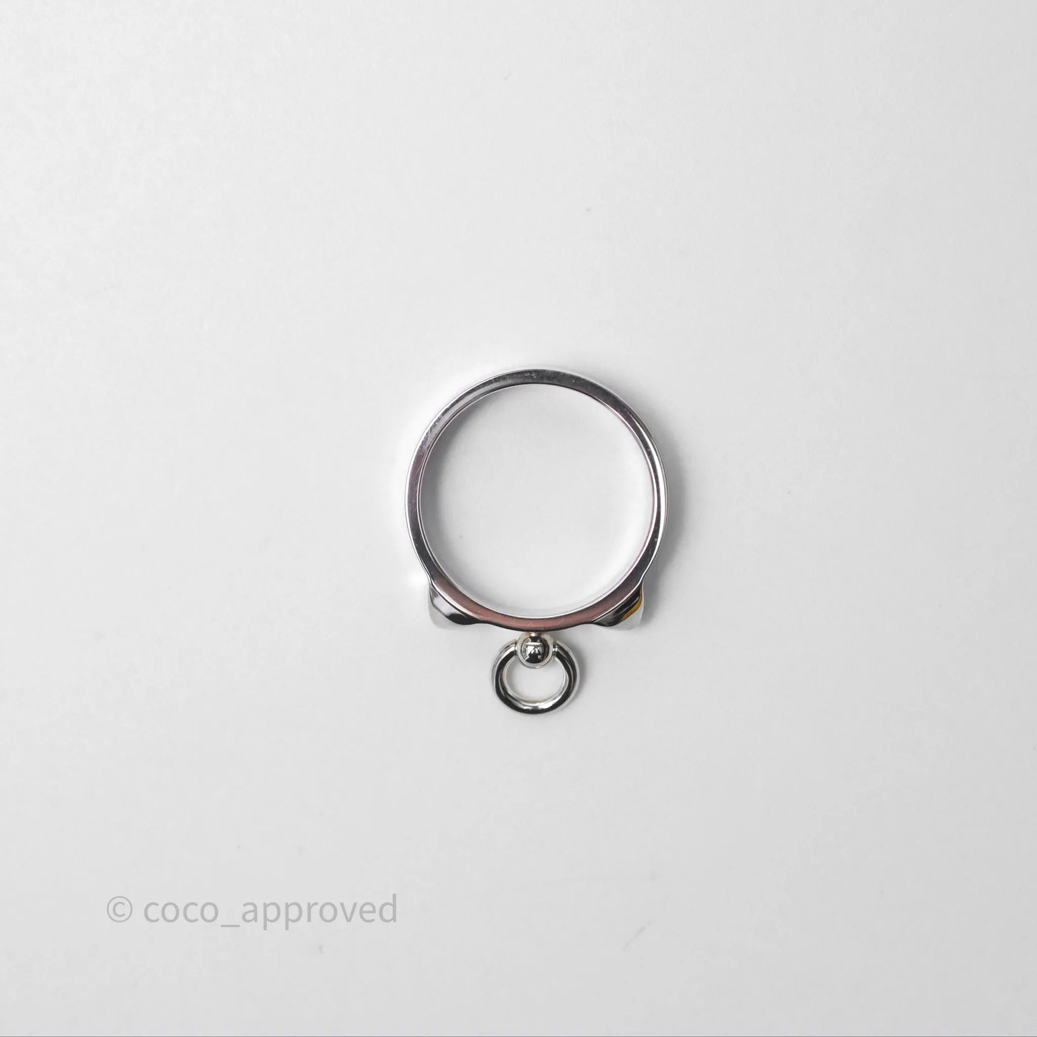Hermes Collier de Chien Ring PM Sterling Silver Size 53