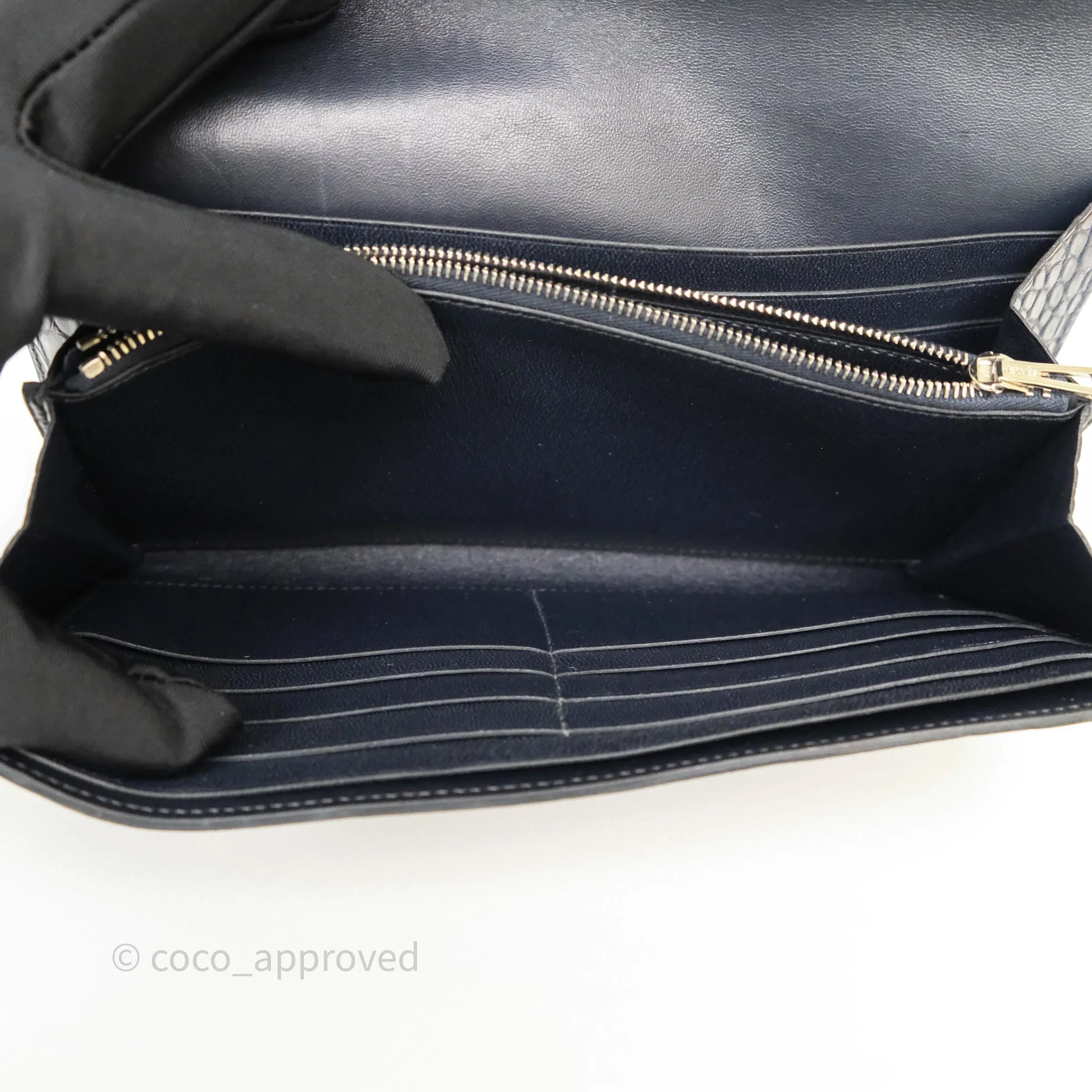 Hermes Constance Wallet Bleu Nuit 2Z Matte Alligator Ombre Lizard Buckle