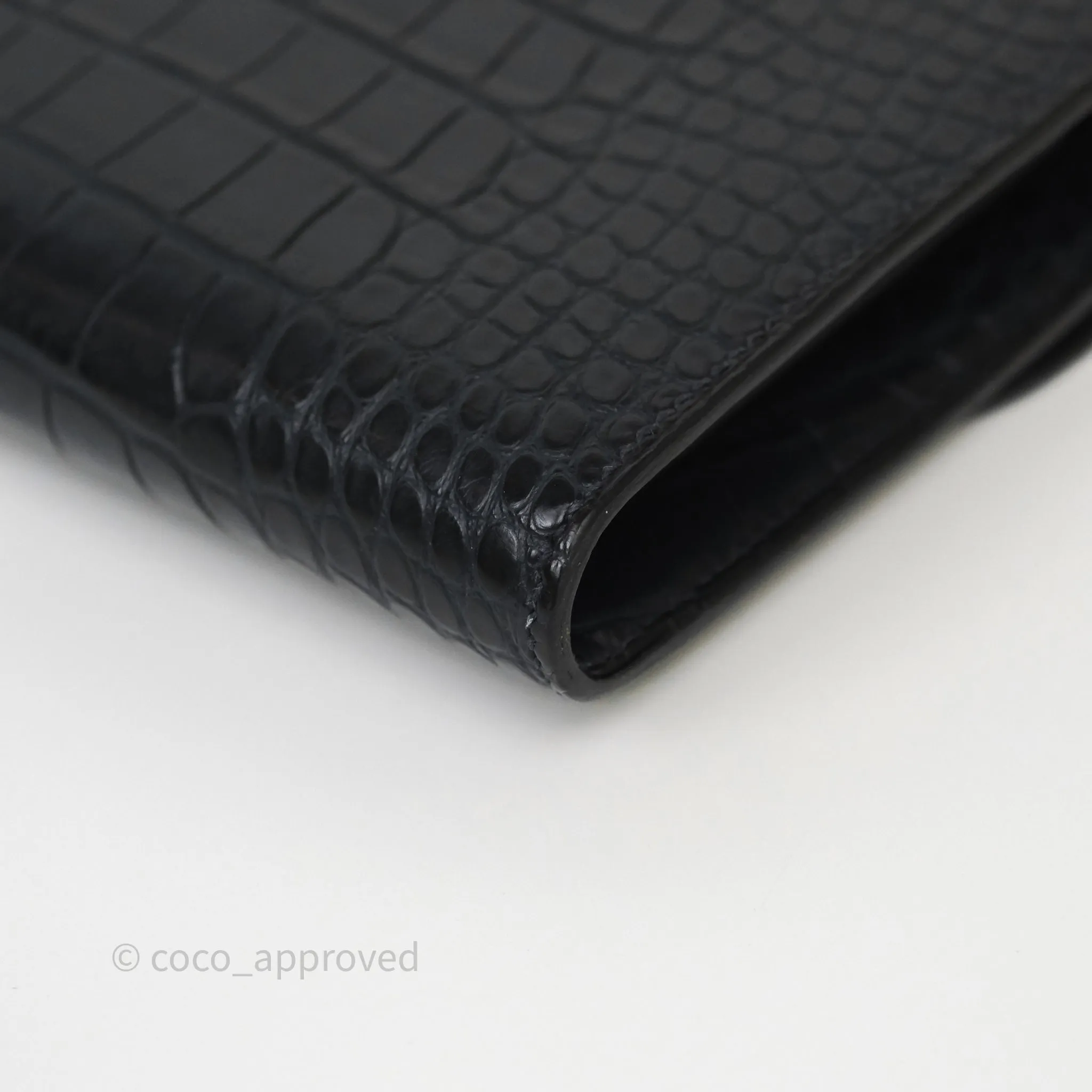 Hermes Constance Wallet Bleu Nuit 2Z Matte Alligator Ombre Lizard Buckle