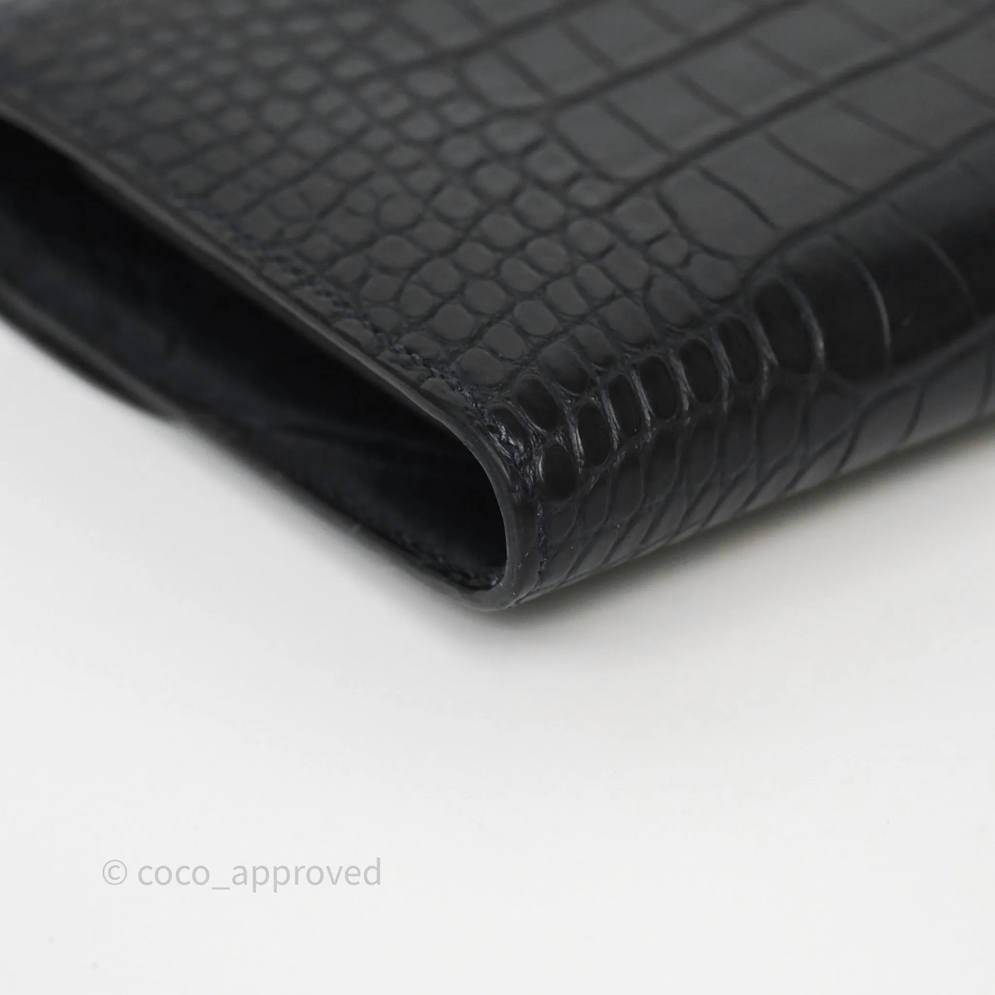 Hermes Constance Wallet Bleu Nuit 2Z Matte Alligator Ombre Lizard Buckle