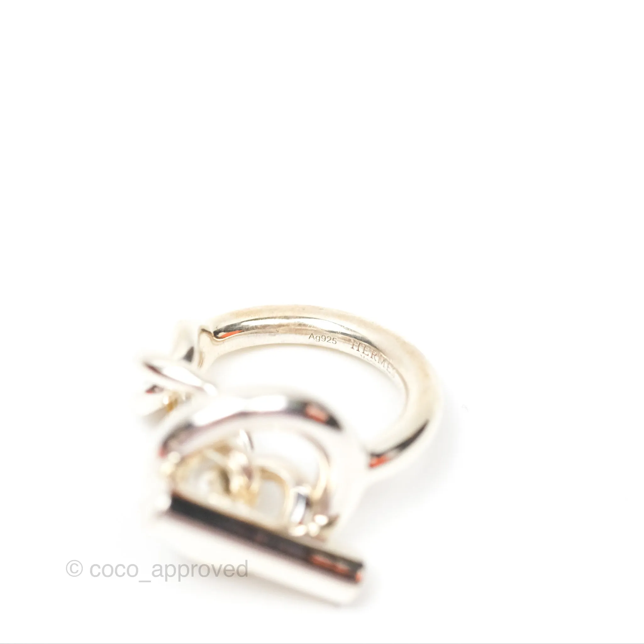 Hermes Croisette Ring Large Model Sterling Silver