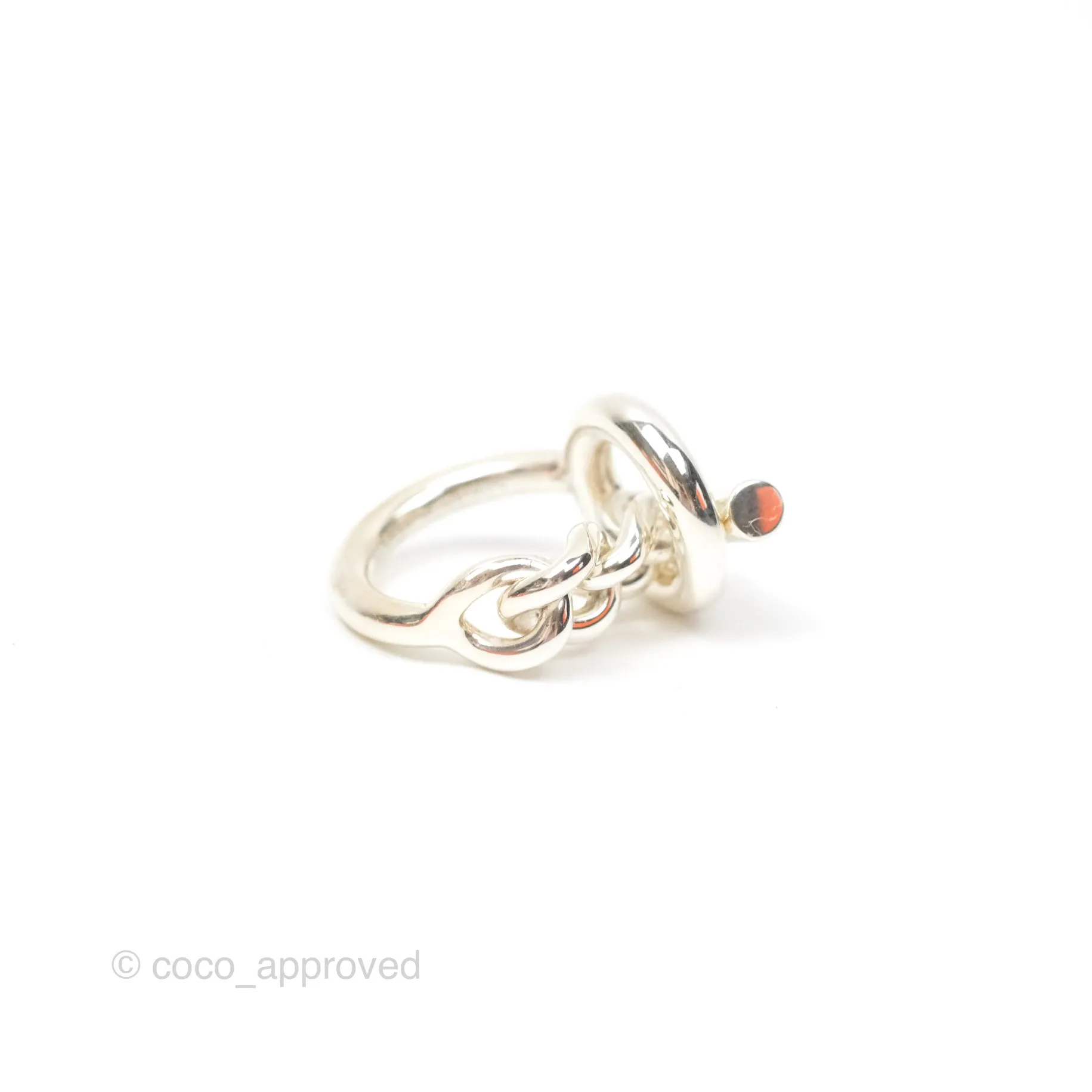 Hermes Croisette Ring Large Model Sterling Silver