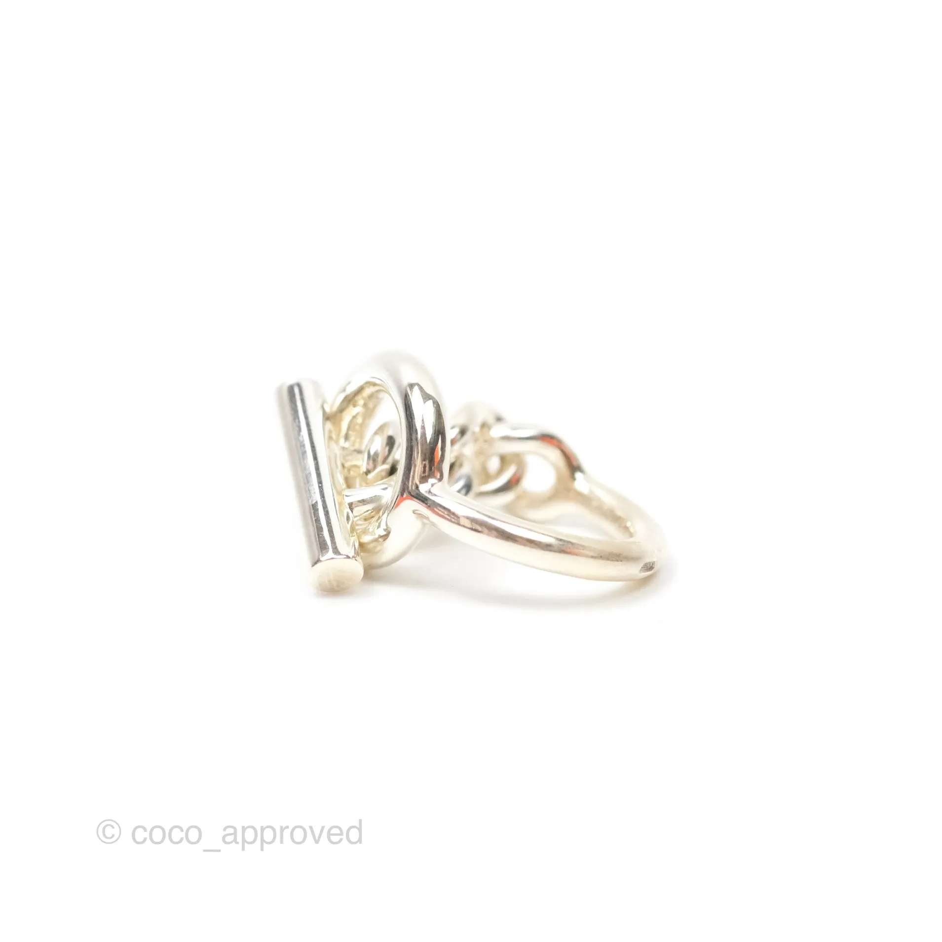 Hermes Croisette Ring Large Model Sterling Silver