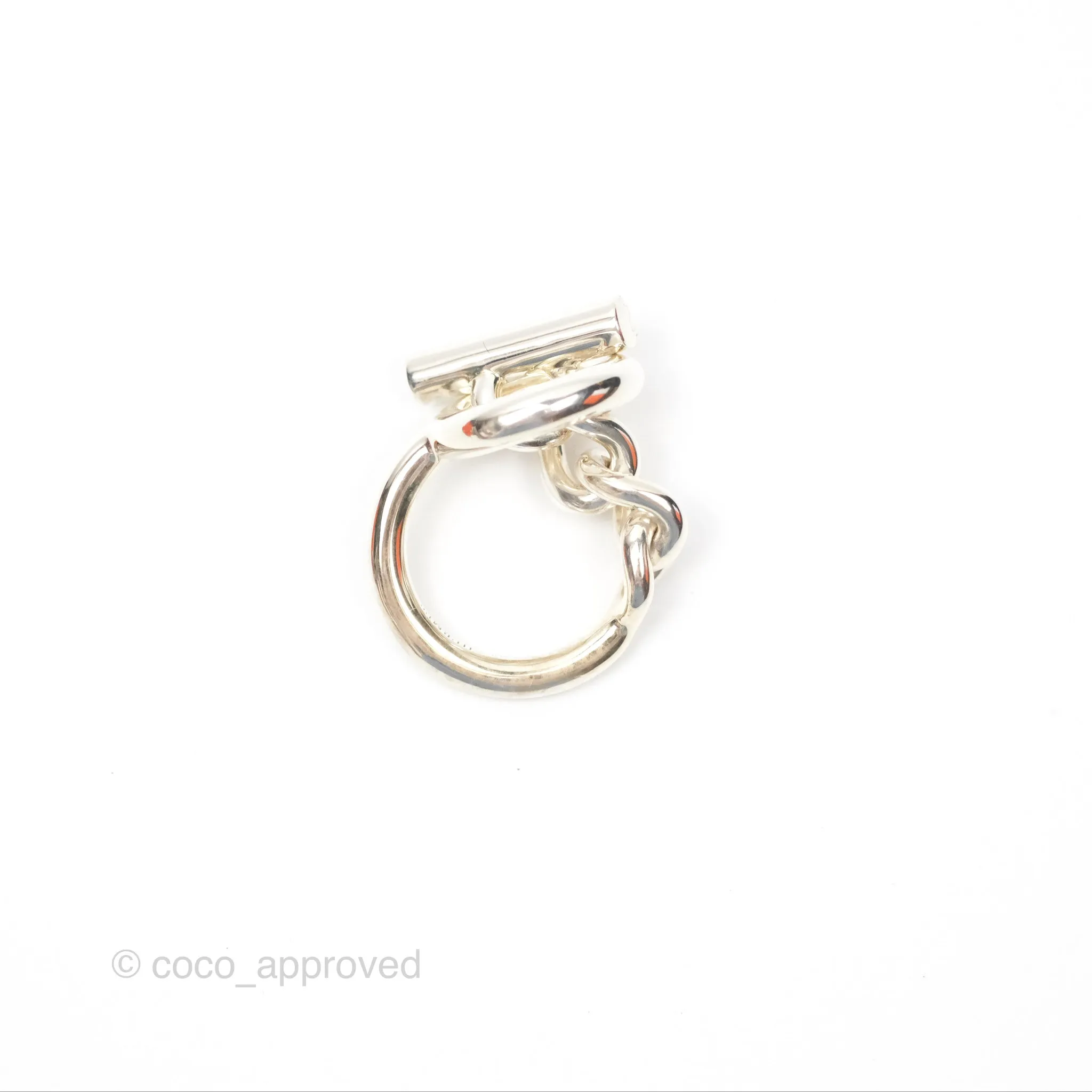 Hermes Croisette Ring Large Model Sterling Silver
