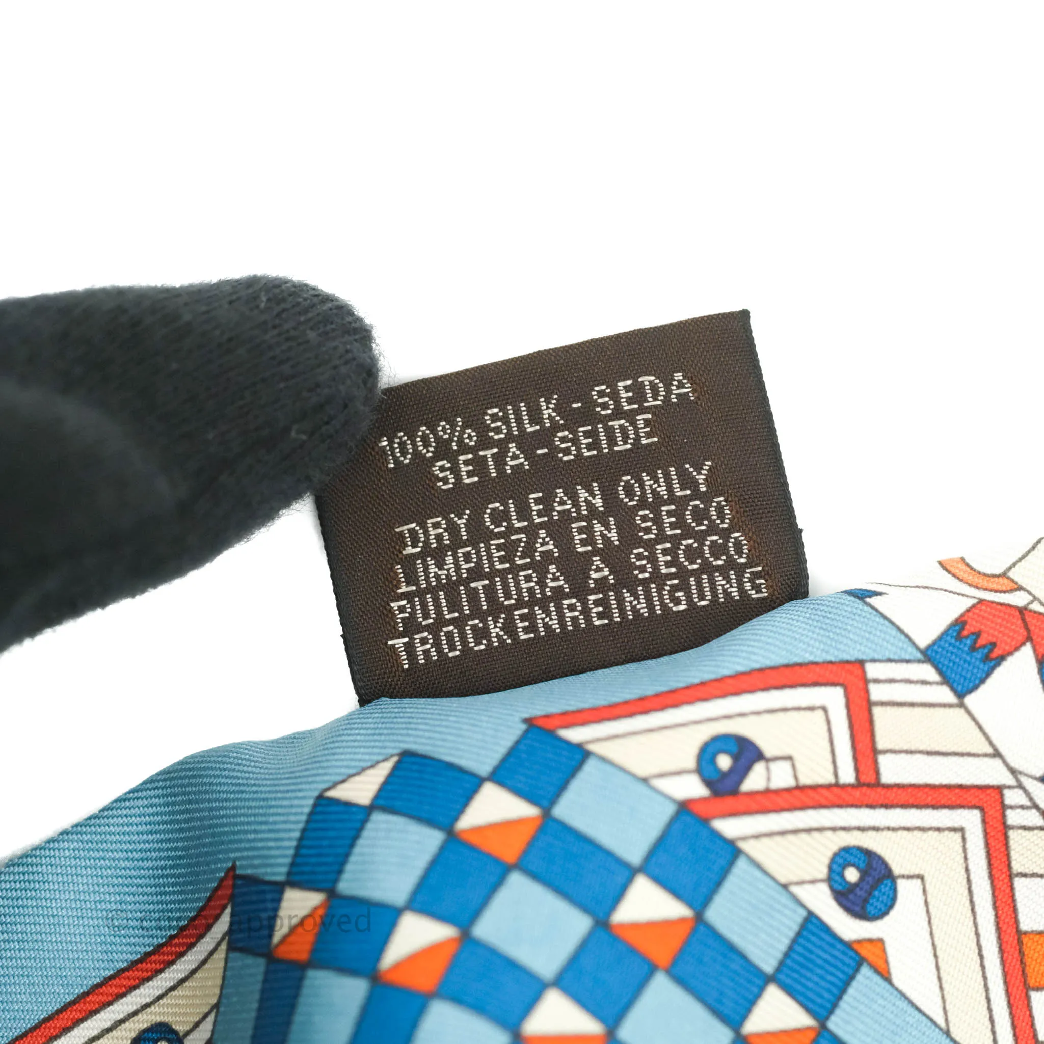 Hermes DE L'Ombrelle Aux Due Twilly Bleu/Potiron/Creme