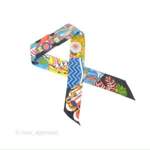 Hermes De l'Ombrelle Aux Duels Sticker Silk Twilly