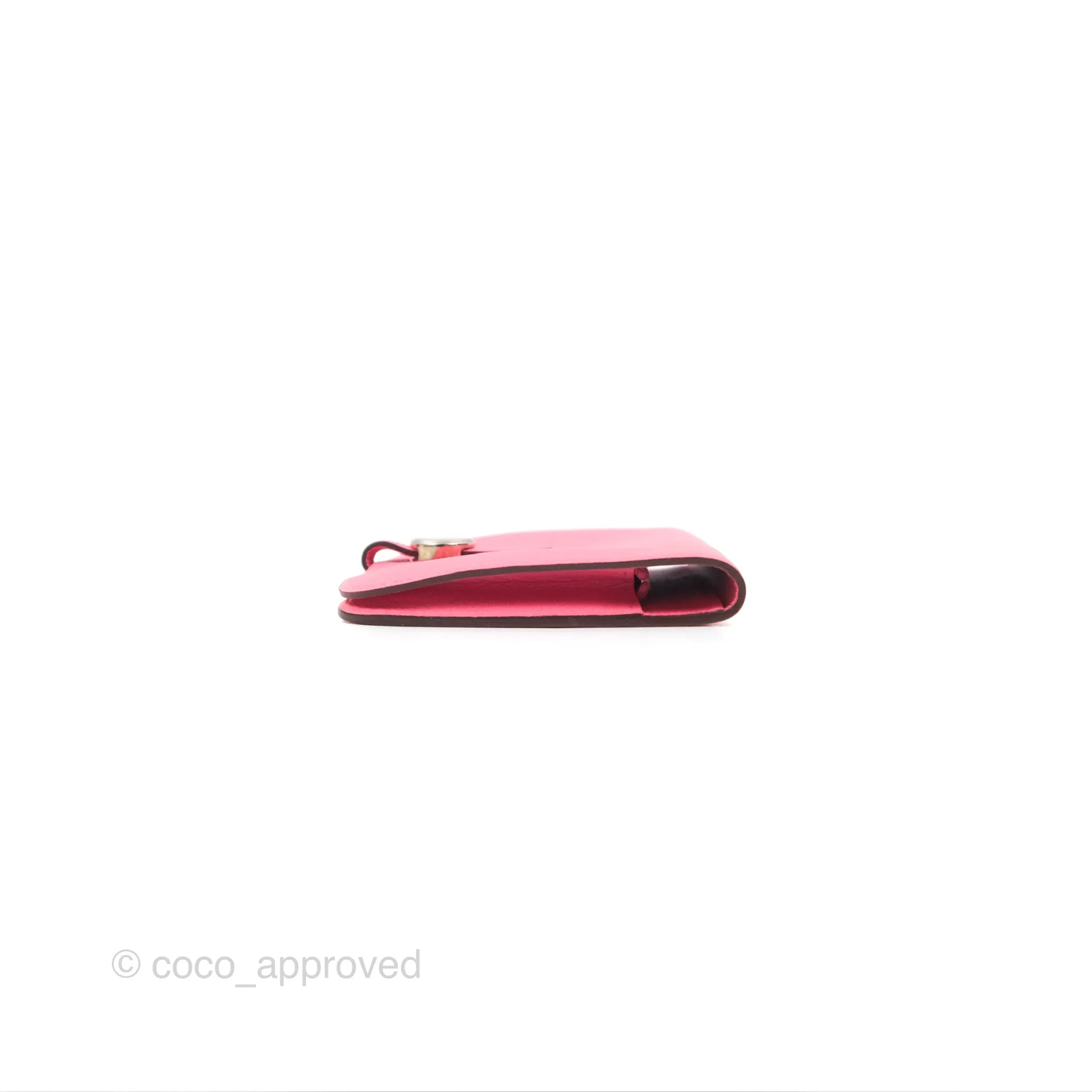 Hermes Dogon Compact Wallet Rose Azale Evercolor Palladium Hardware