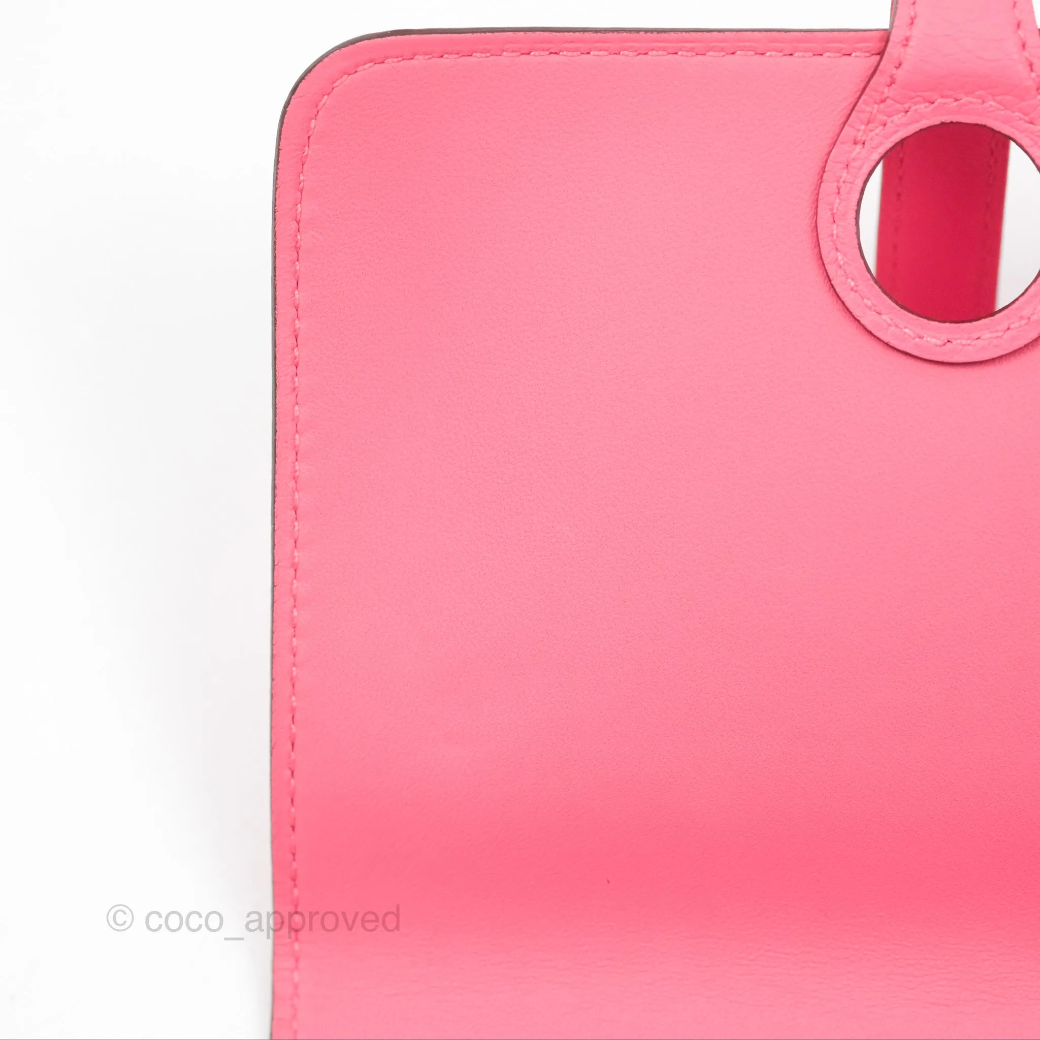 Hermes Dogon Compact Wallet Rose Azale Evercolor Palladium Hardware