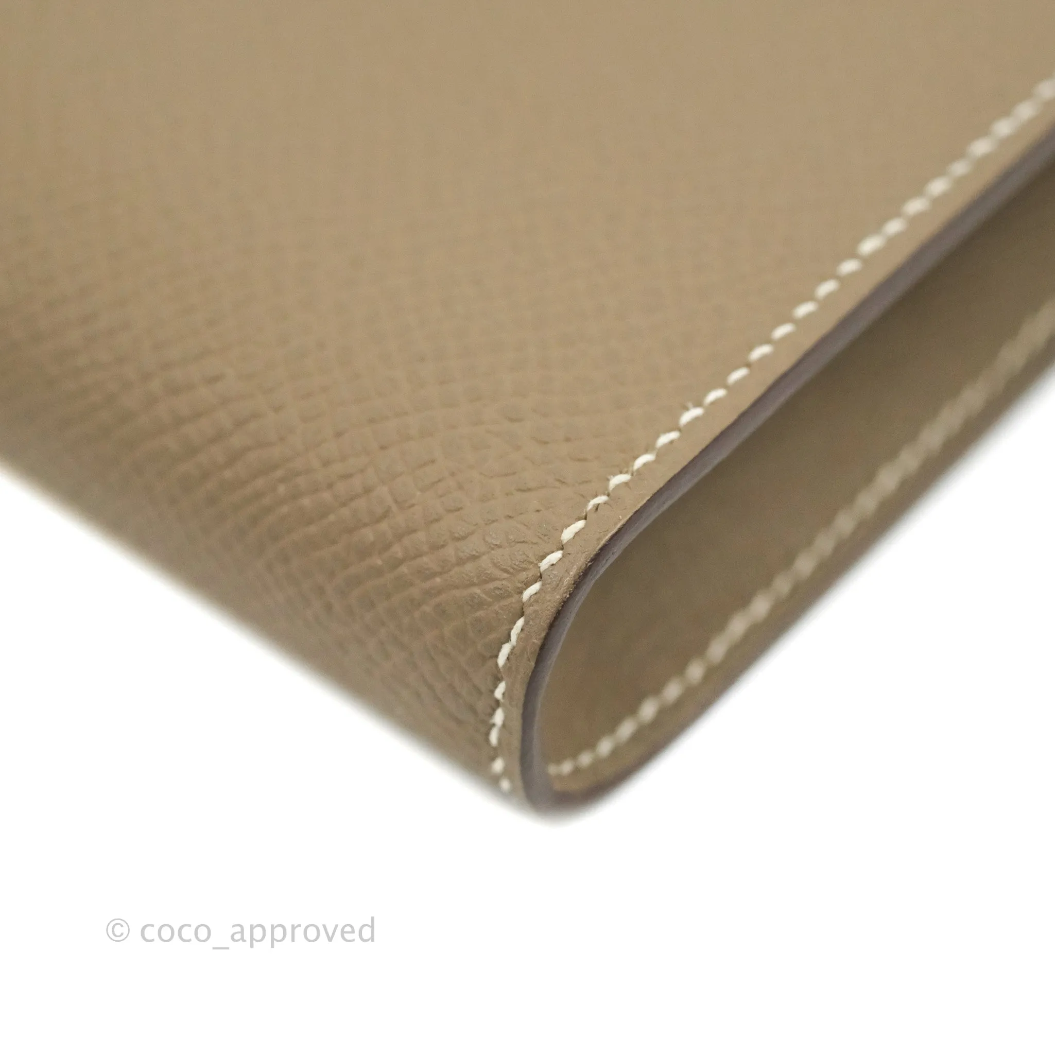 Hermes Epsom Clic 16 Wallet Etoupe 18 Palladium Hardware