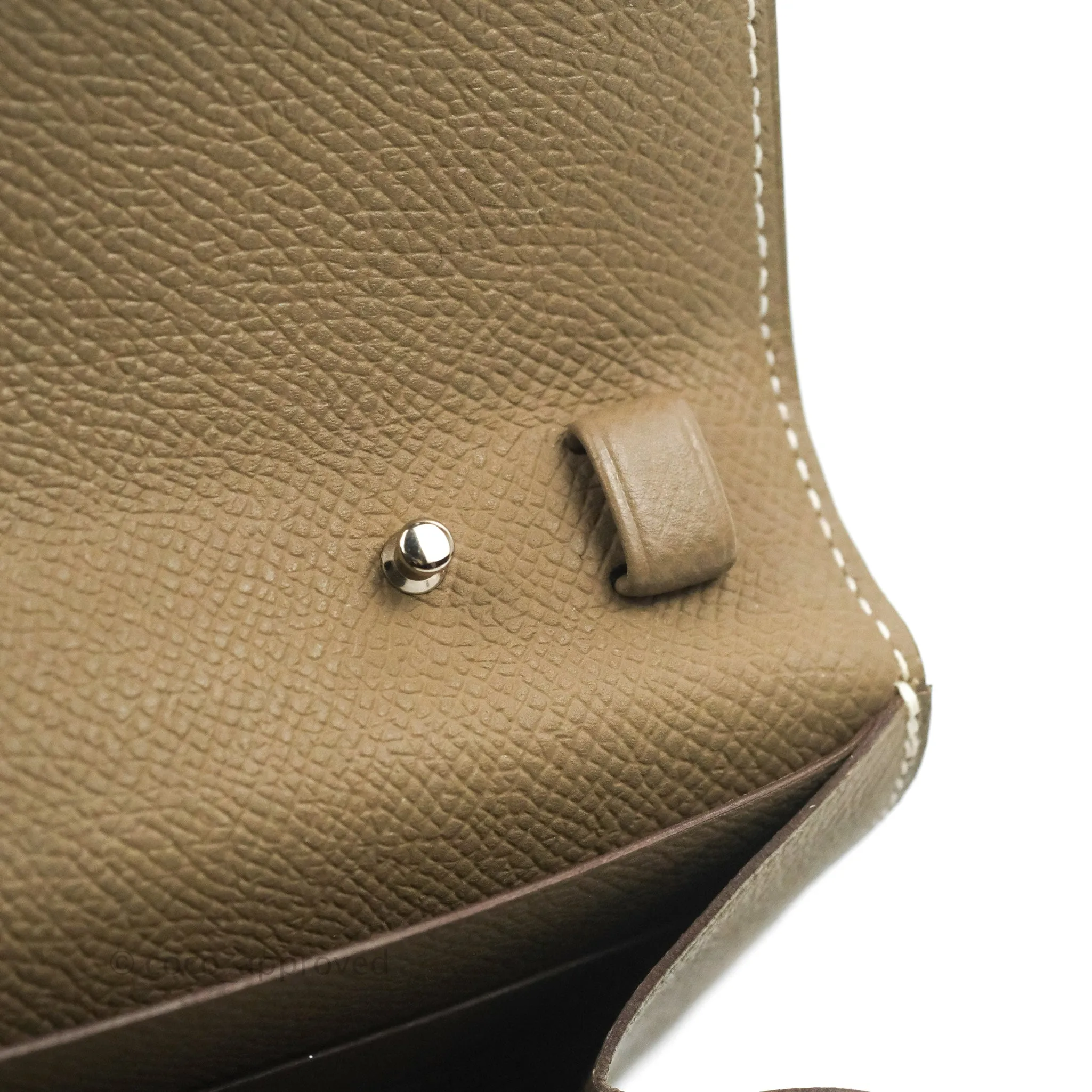 Hermes Epsom Clic 16 Wallet Etoupe 18 Palladium Hardware