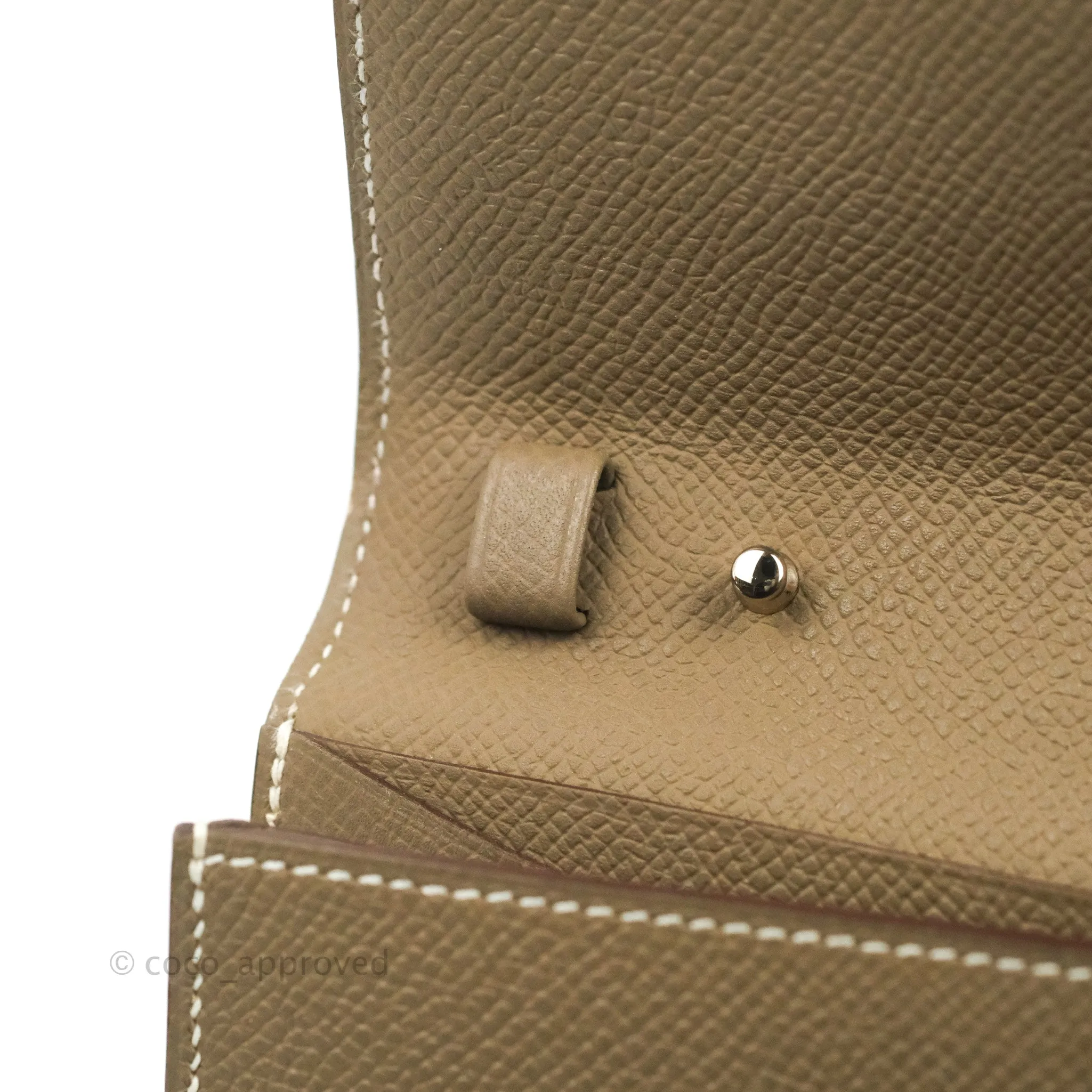 Hermes Epsom Clic 16 Wallet Etoupe 18 Palladium Hardware