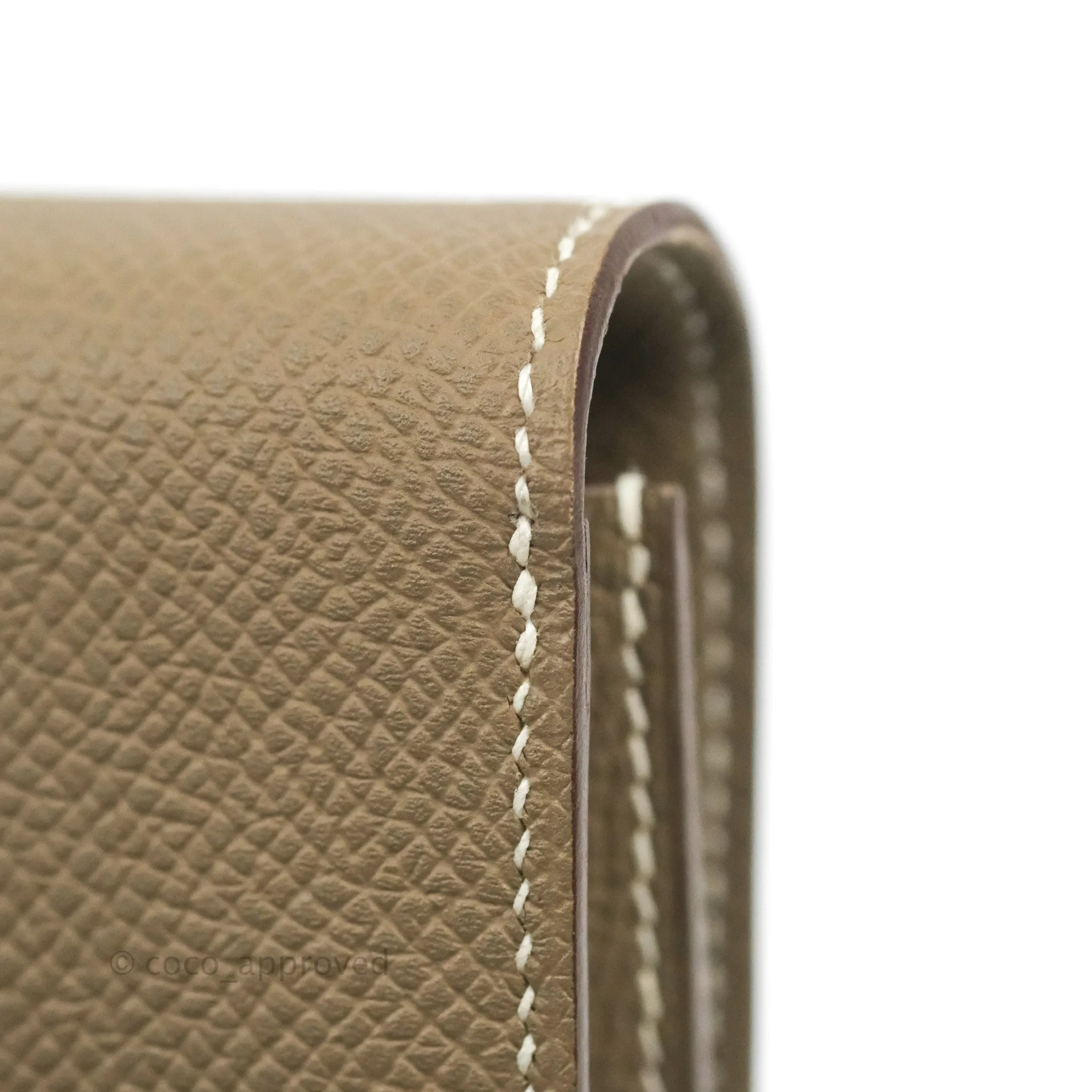 Hermes Epsom Clic 16 Wallet Etoupe 18 Palladium Hardware