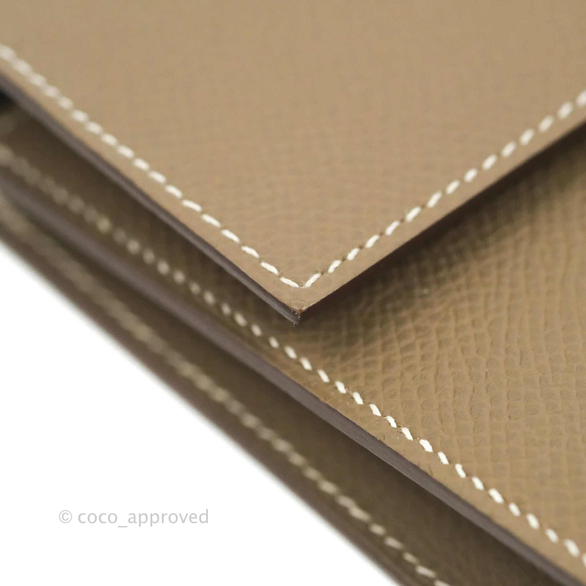 Hermes Epsom Clic 16 Wallet Etoupe 18 Palladium Hardware