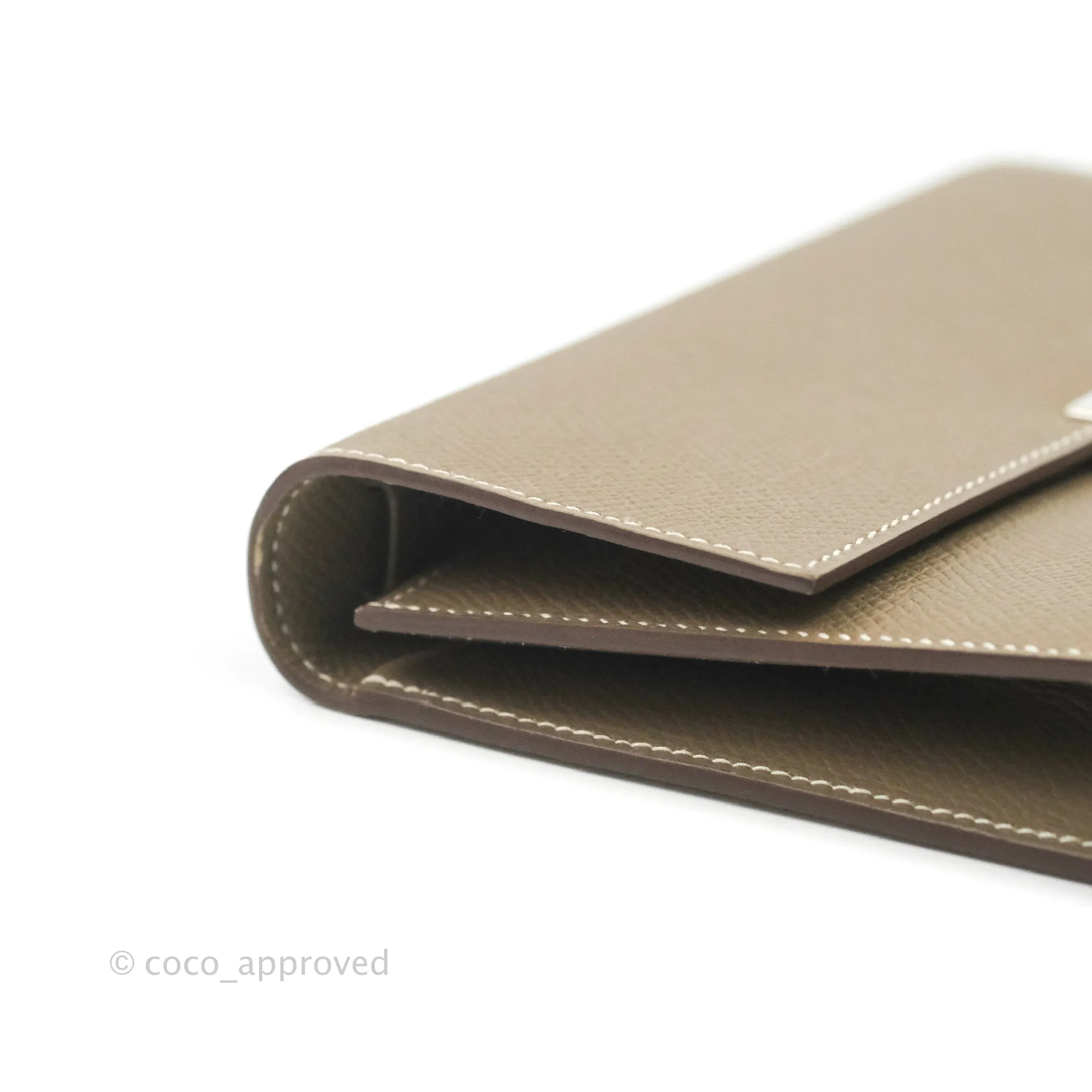Hermes Epsom Clic 16 Wallet Etoupe 18 Palladium Hardware