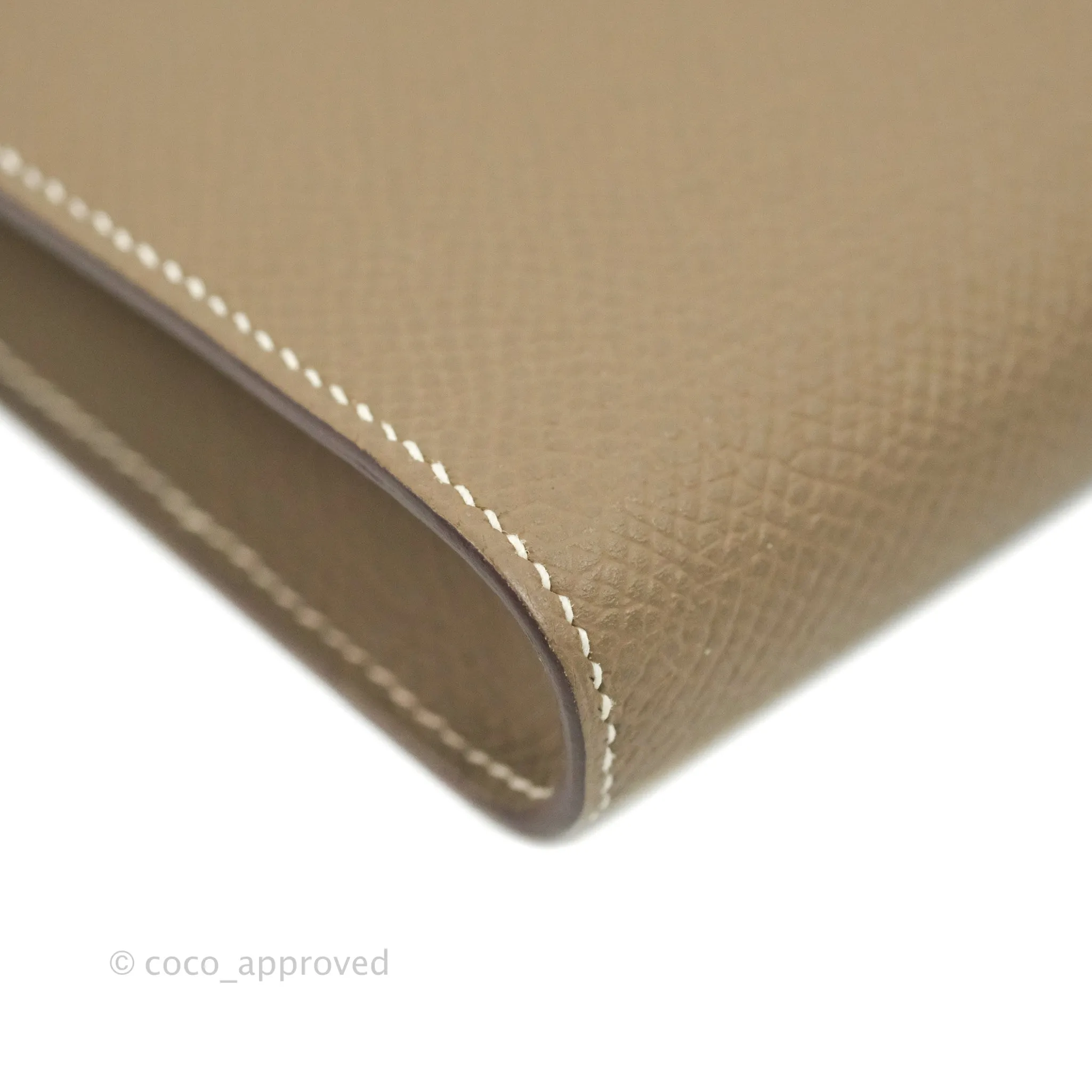 Hermes Epsom Clic 16 Wallet Etoupe 18 Palladium Hardware