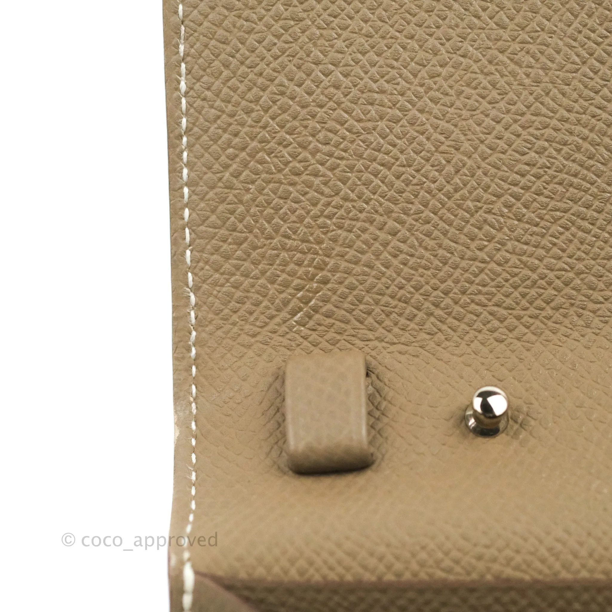 Hermes Epsom Clic 16 Wallet Etoupe 18 Palladium Hardware